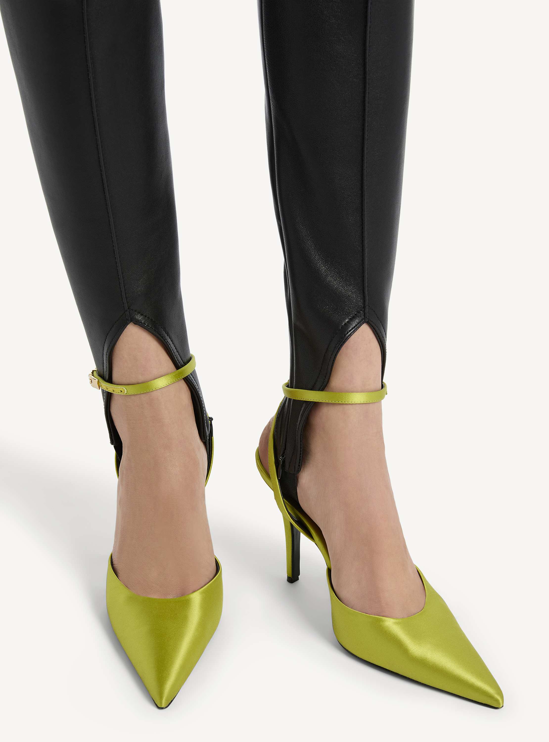 Satin strappy pumps