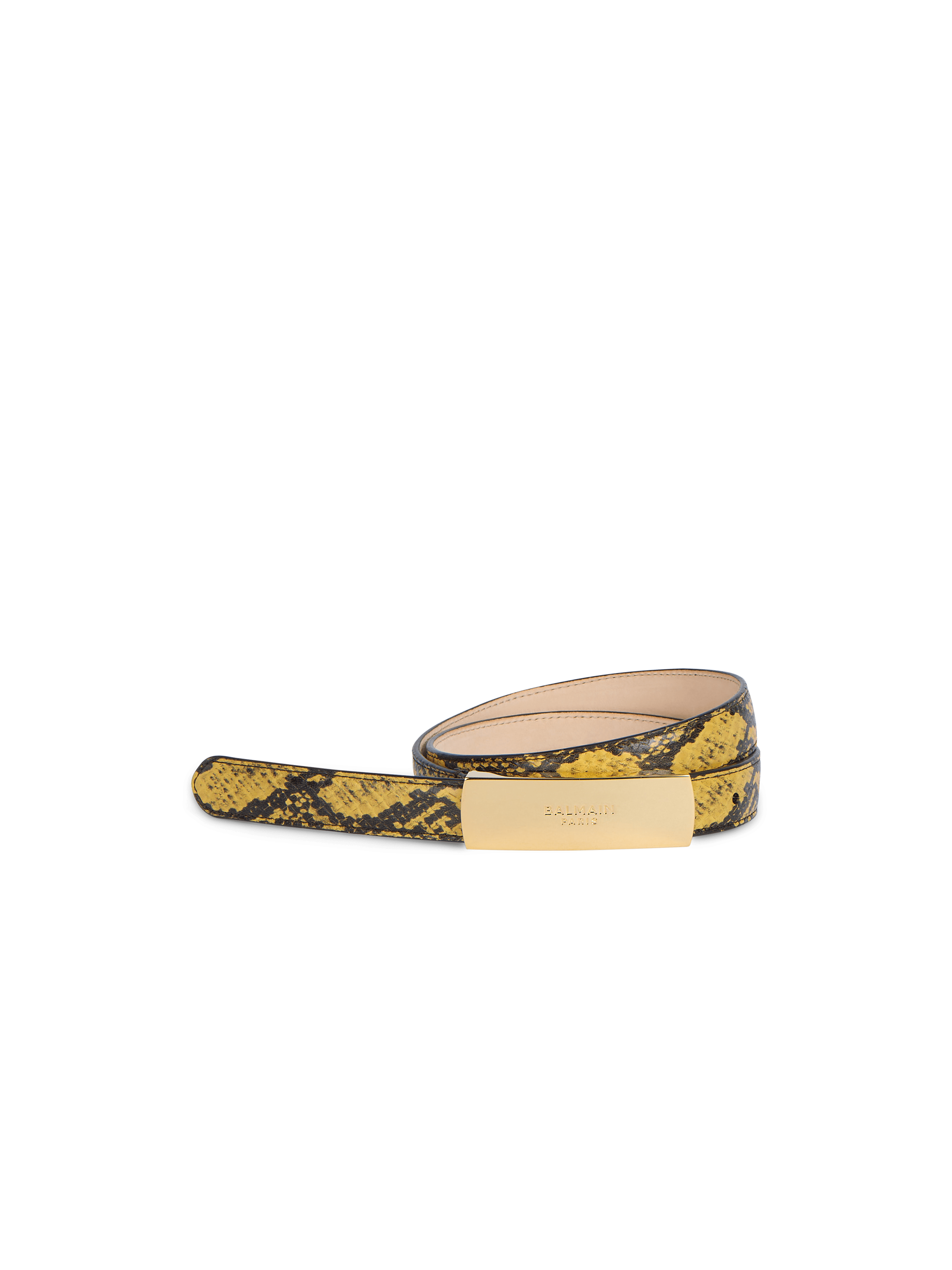 Balmain belt in python-effect leather