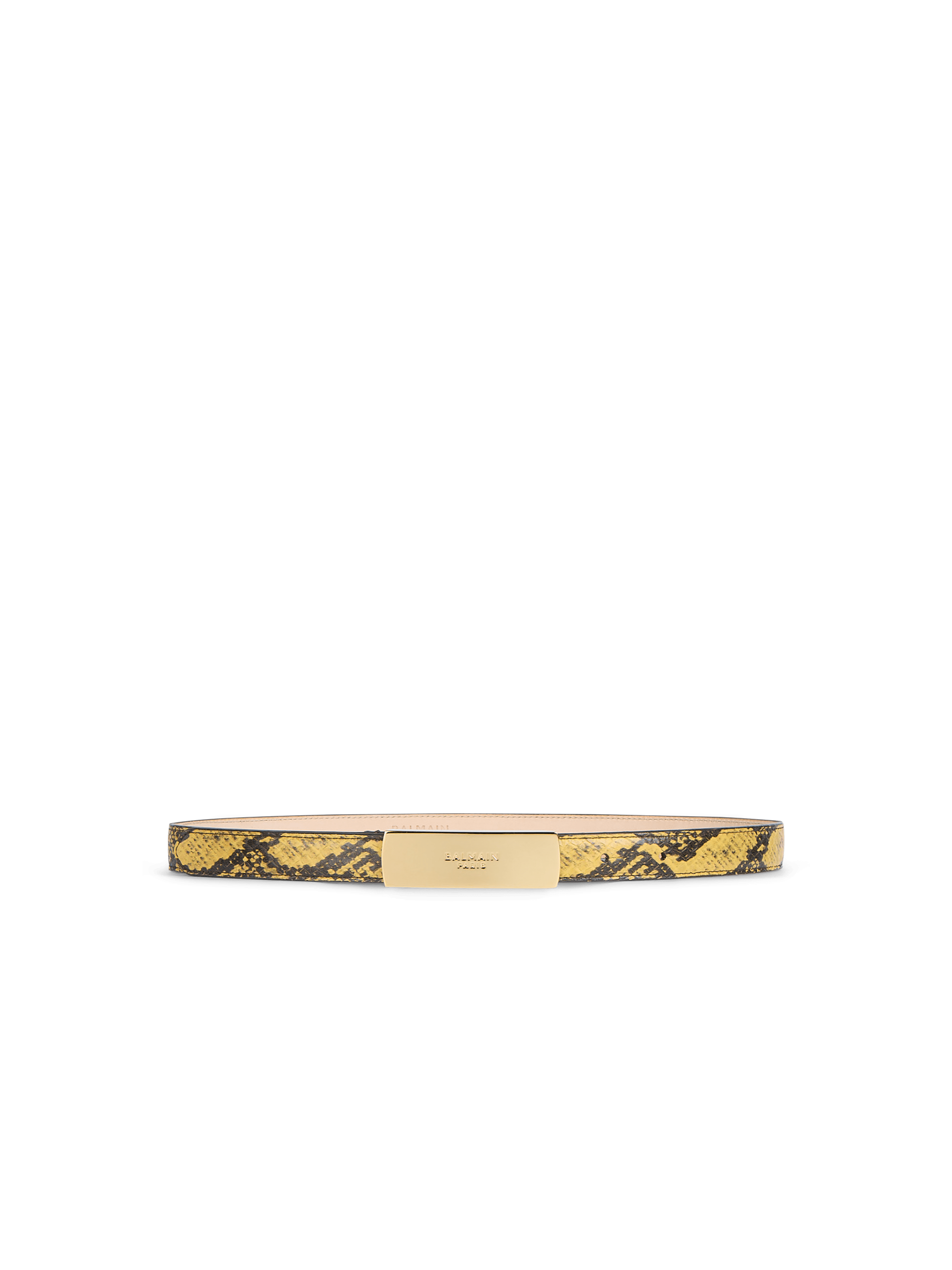 Balmain belt in python-effect leather