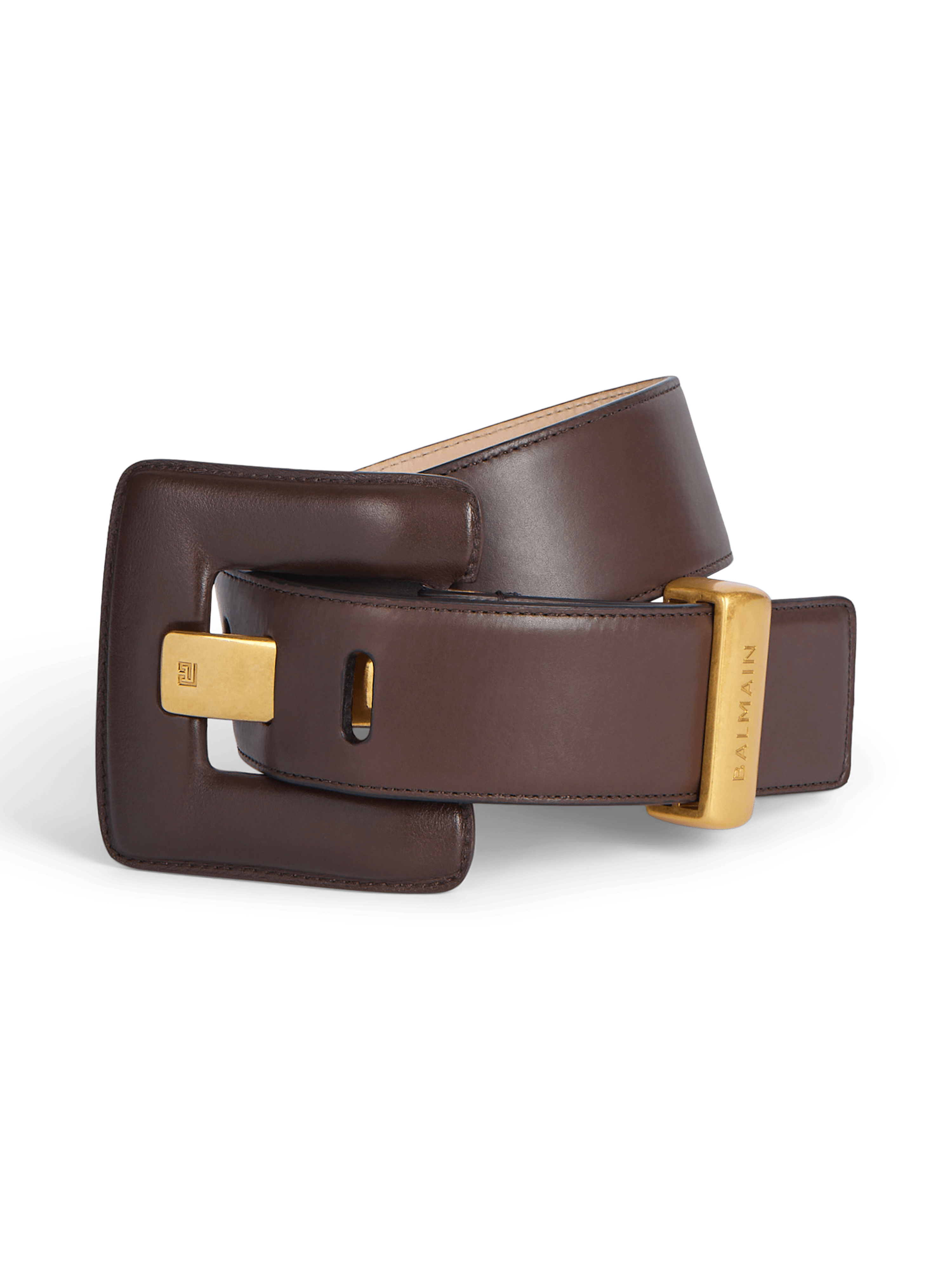 Anthem large smooth leather belt