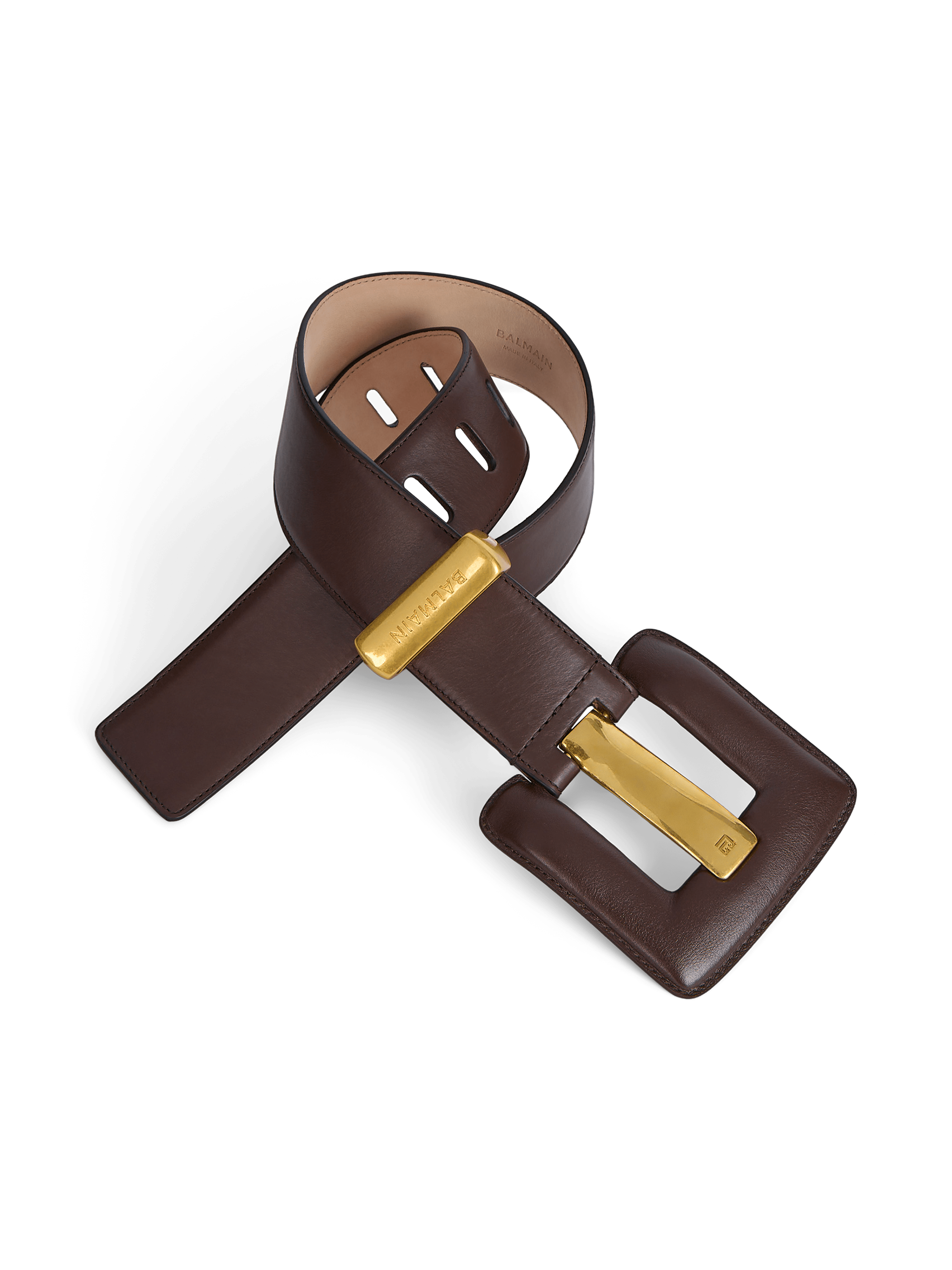 Anthem large smooth leather belt