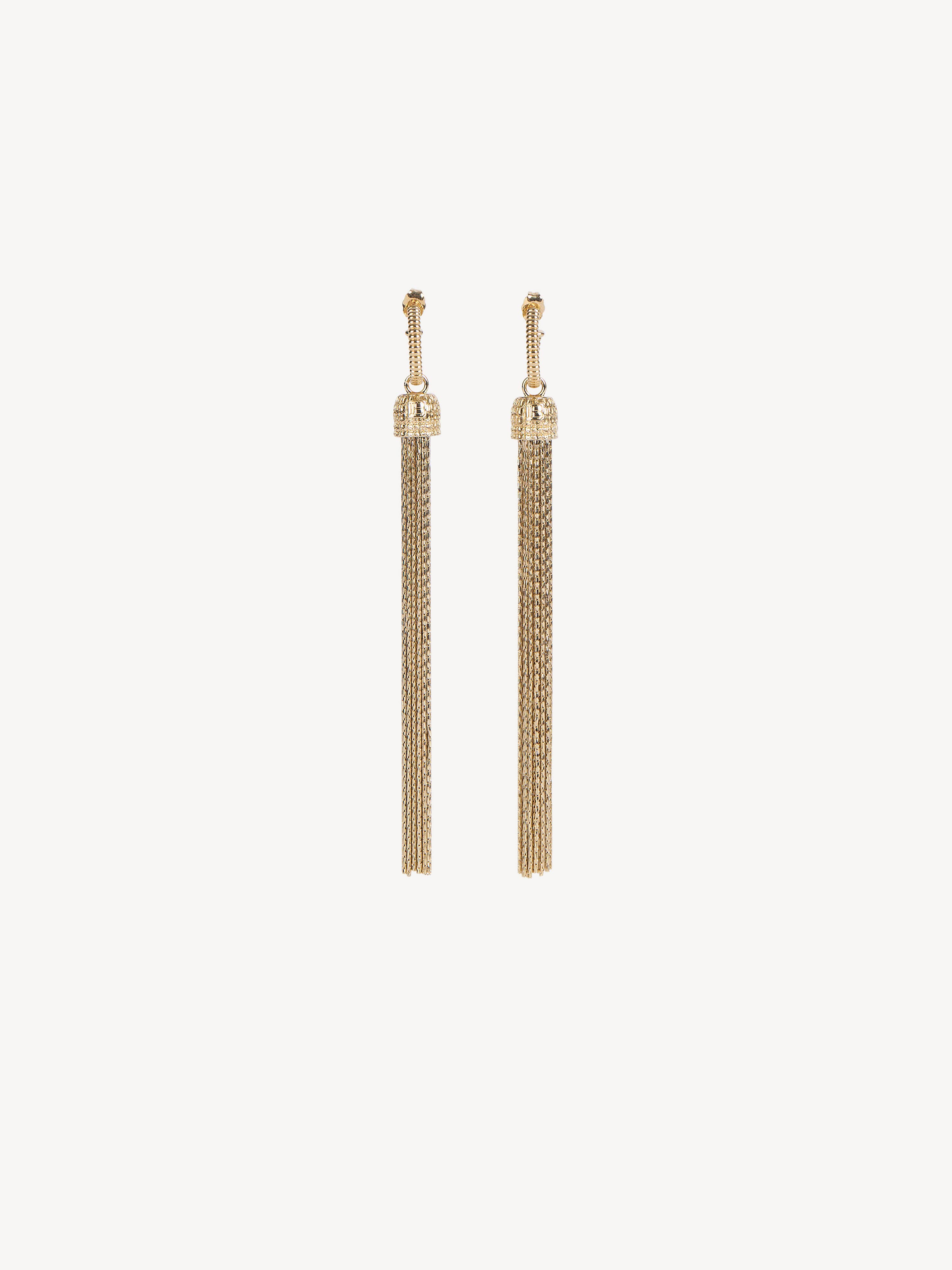 Brass tassel earrings