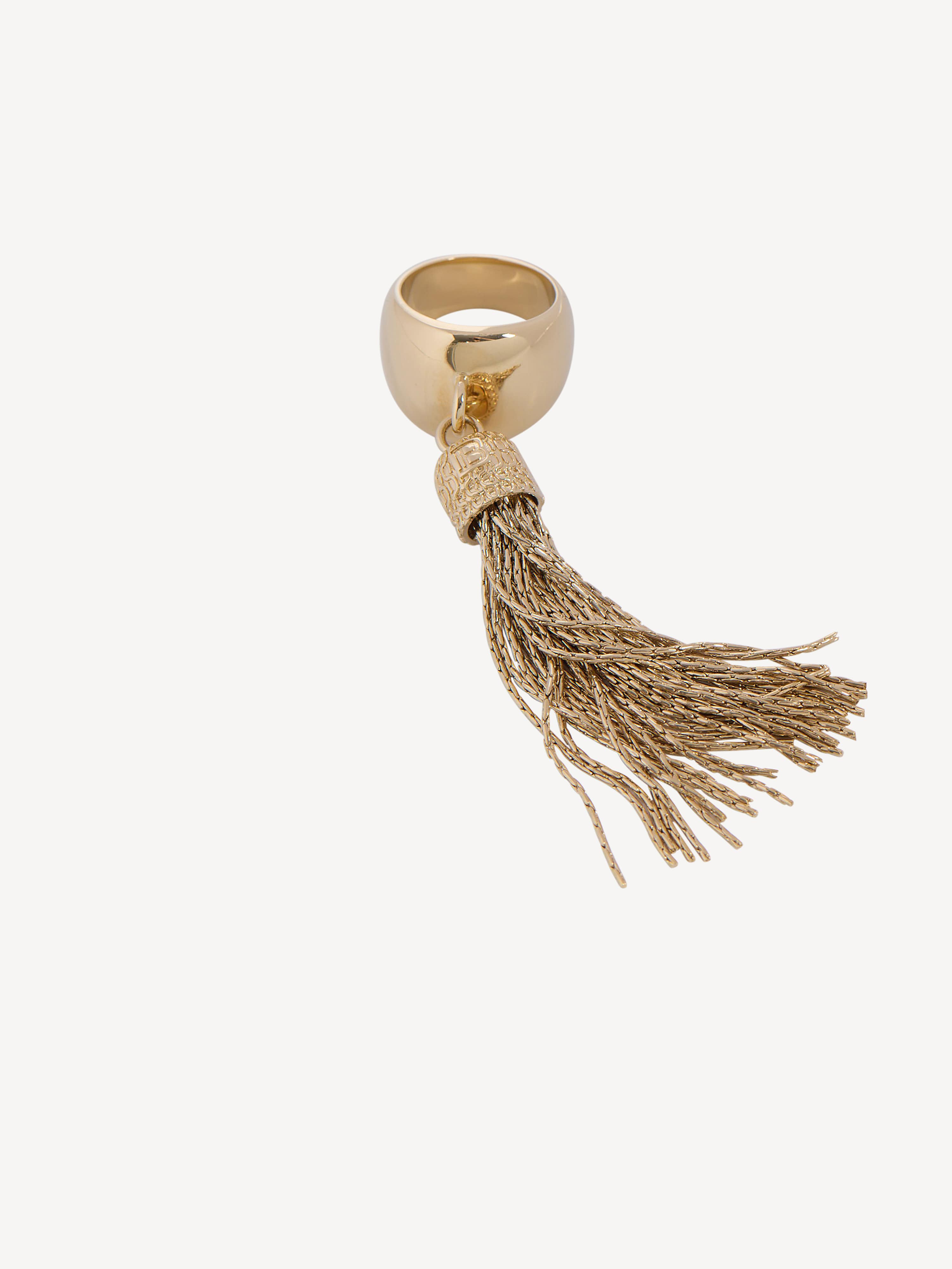 Brass tassel ring