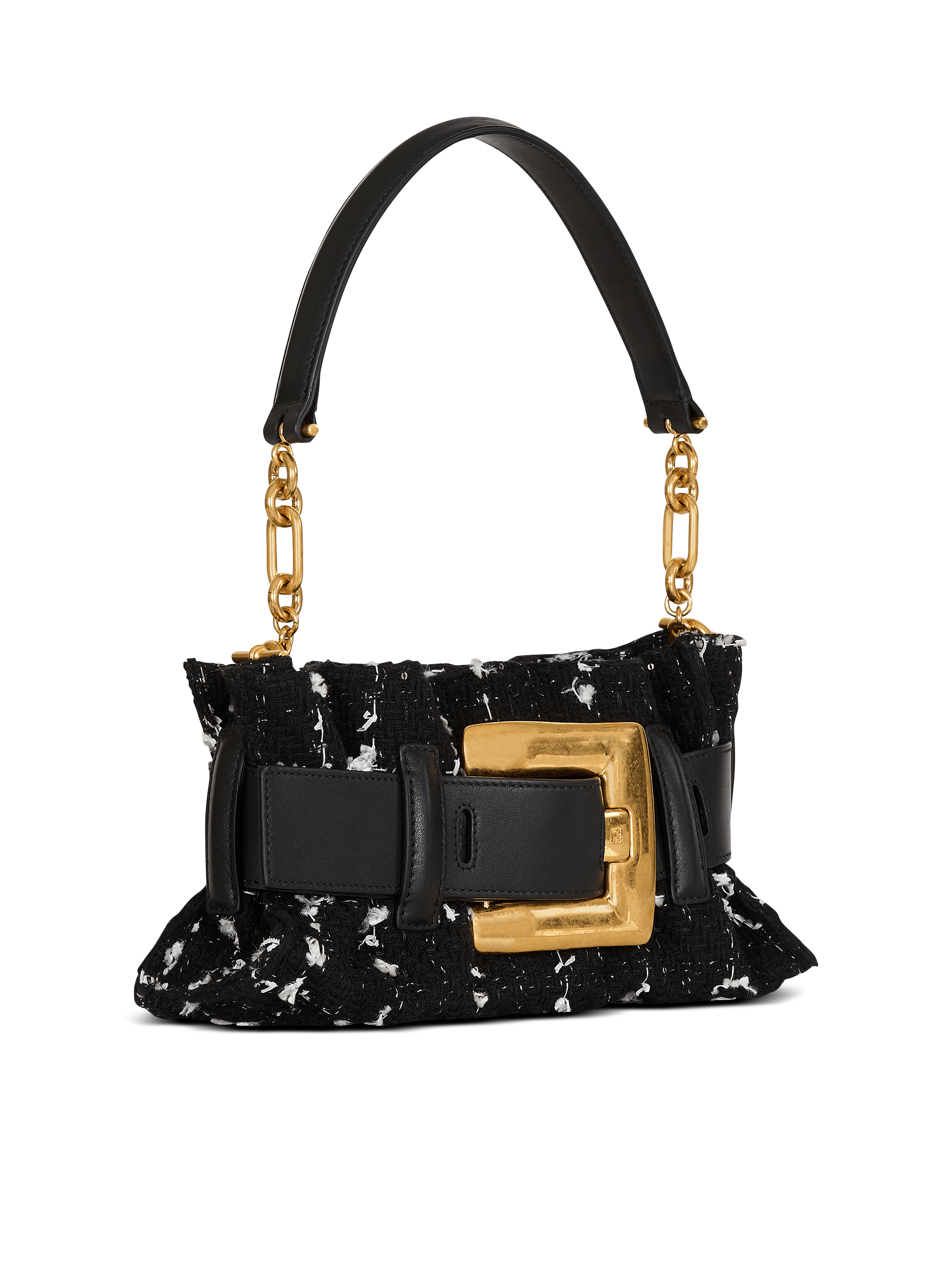 Mini Anthem bag in smooth leather and tweed