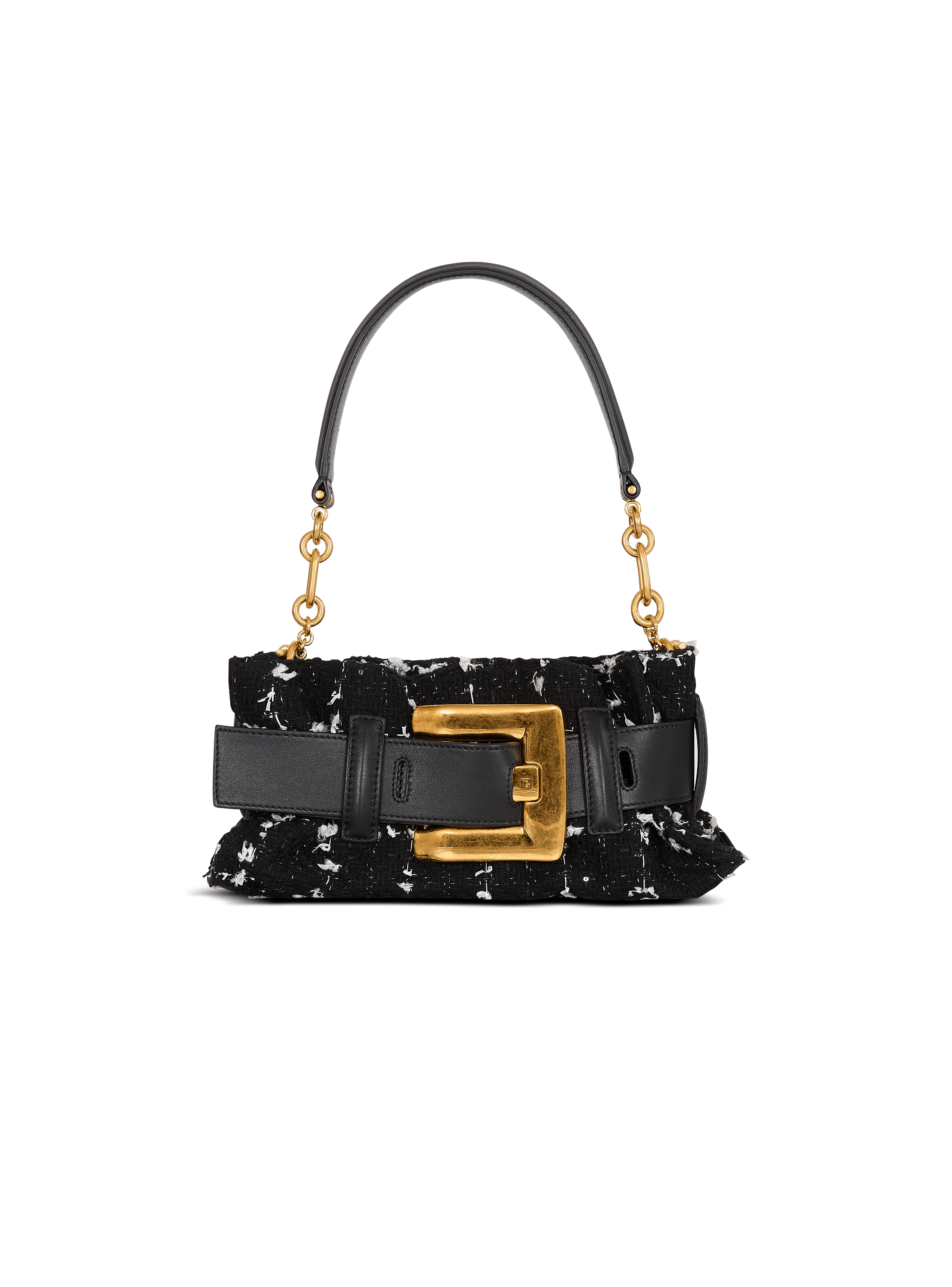 Mini Anthem bag in smooth leather and tweed