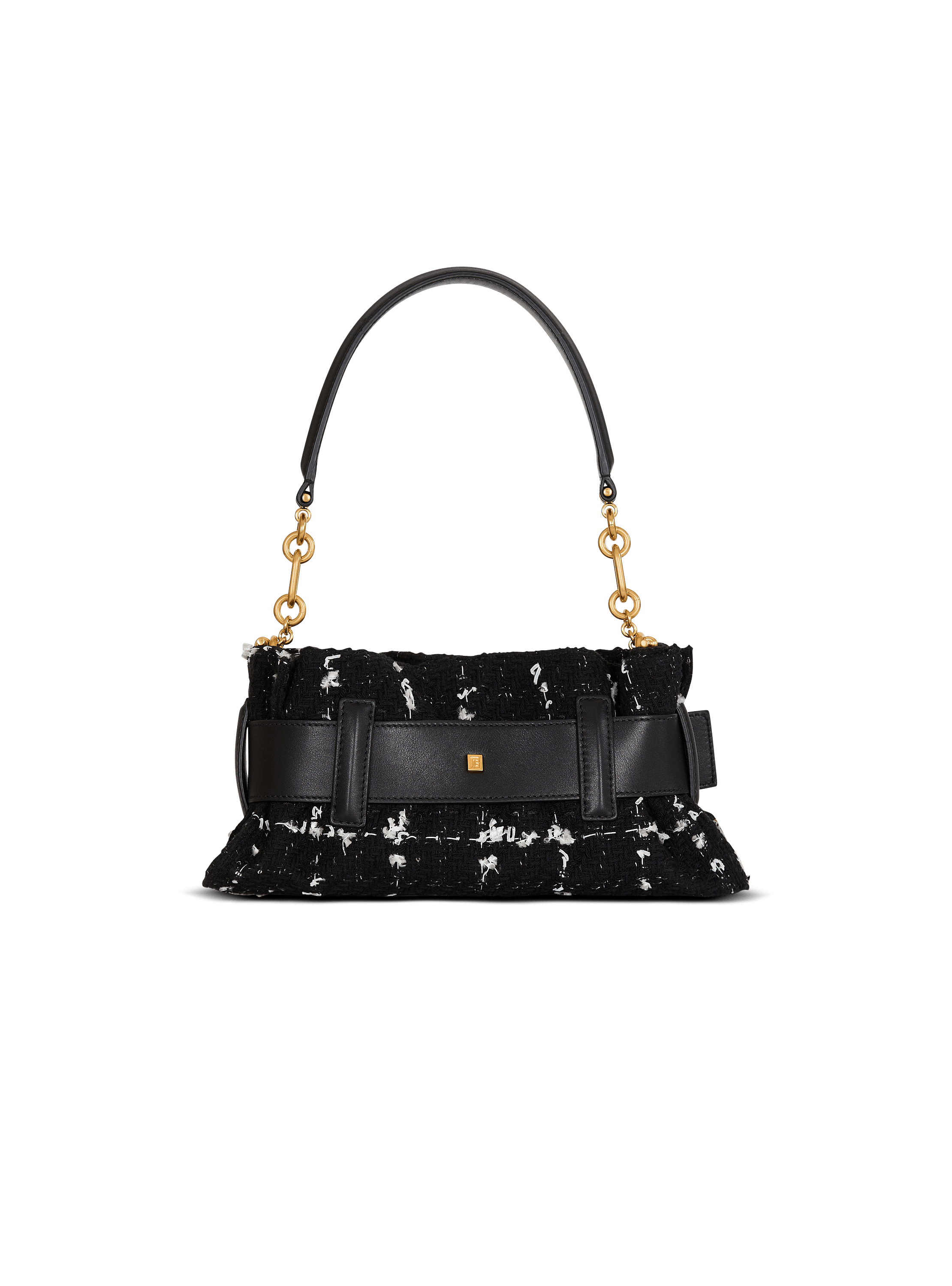 Mini Anthem bag in smooth leather and tweed