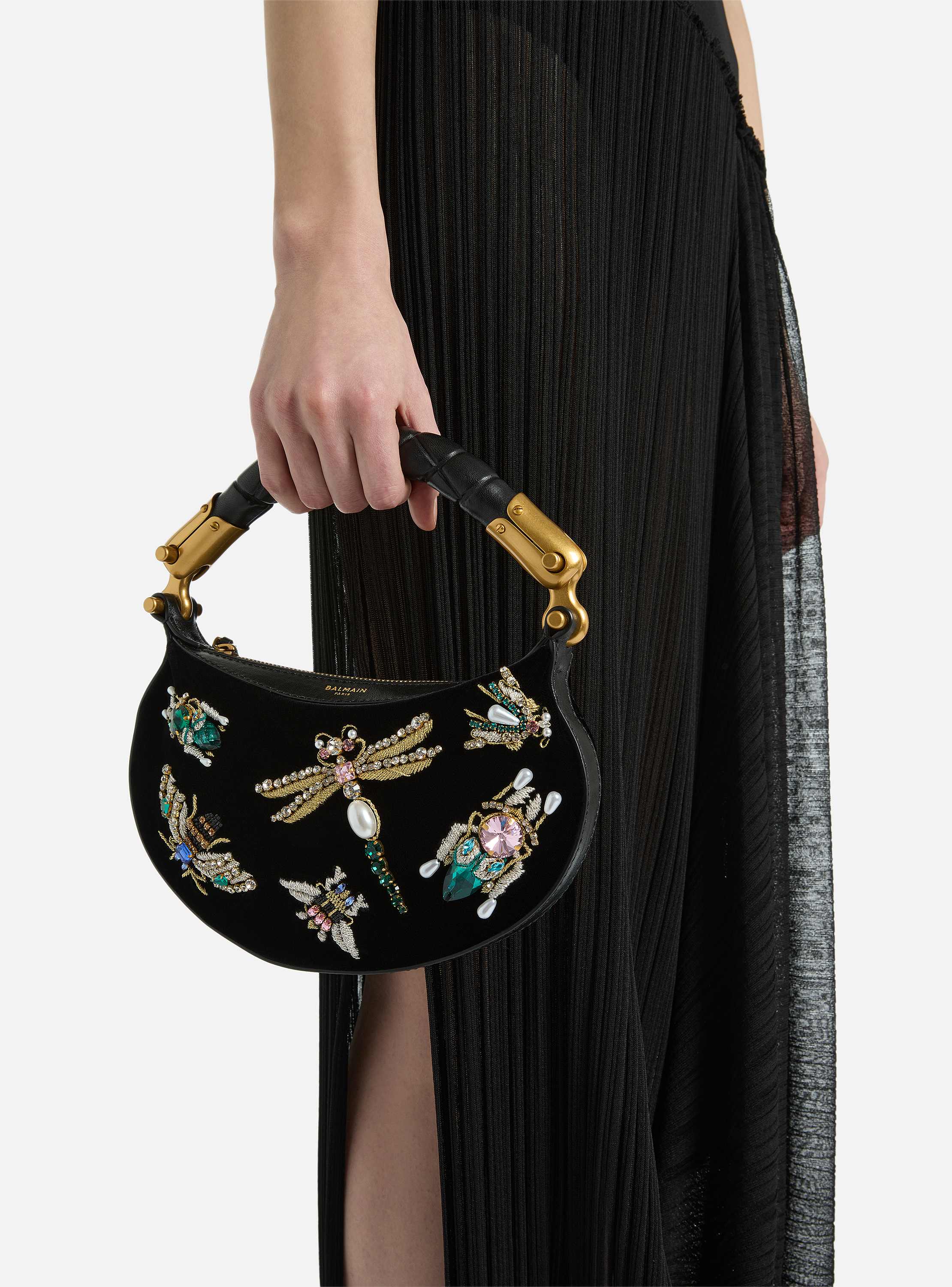 Sac Ebene Mini Insect en velours brod&eacute;