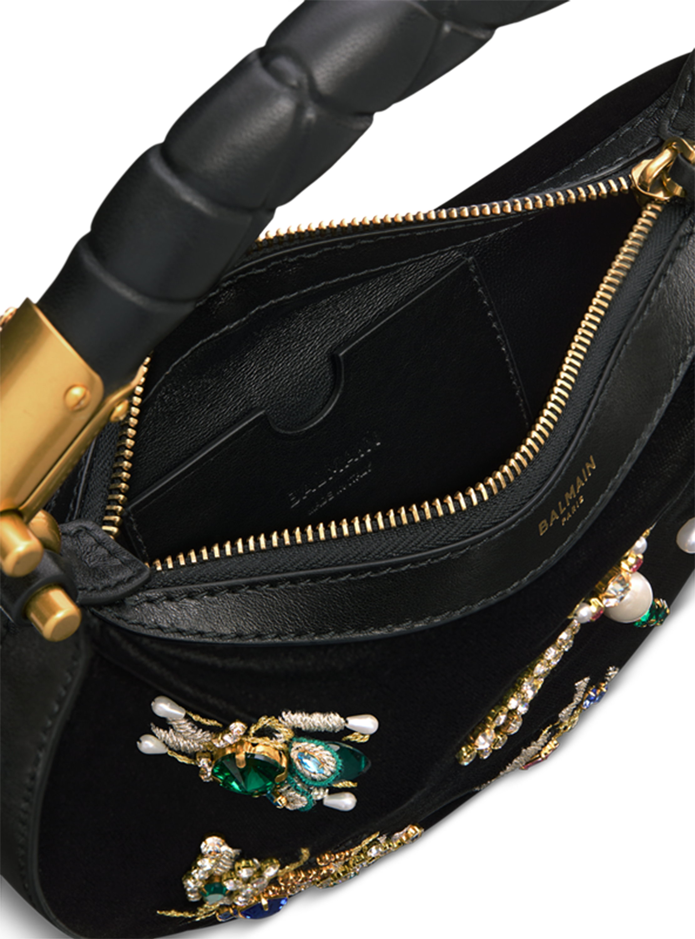 Sac Ebene Mini Insect en velours brod&eacute;