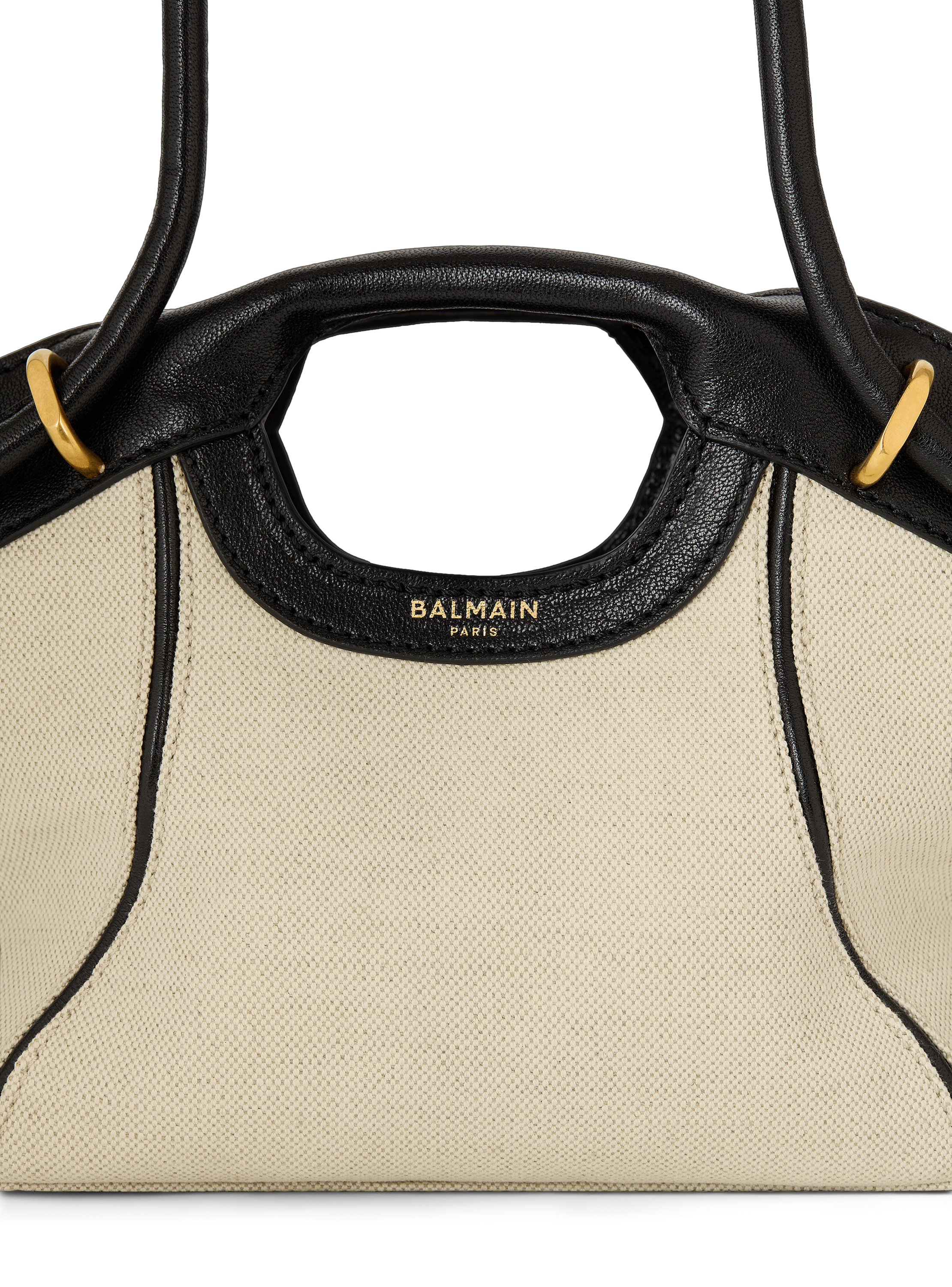 Bolso cab&aacute;s Tote Small de lona y piel lisa