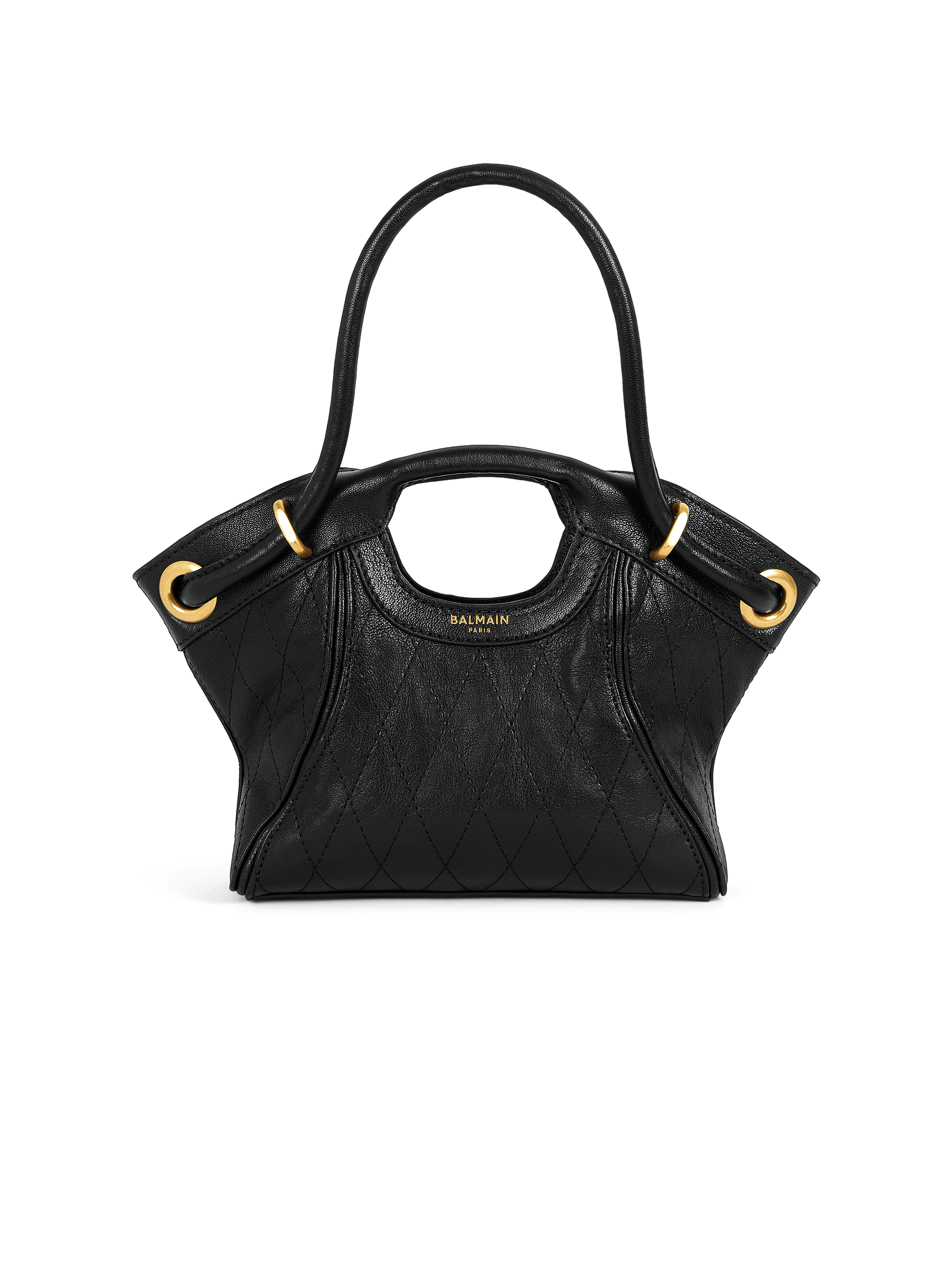 Small Tote in smooth topstitched leather