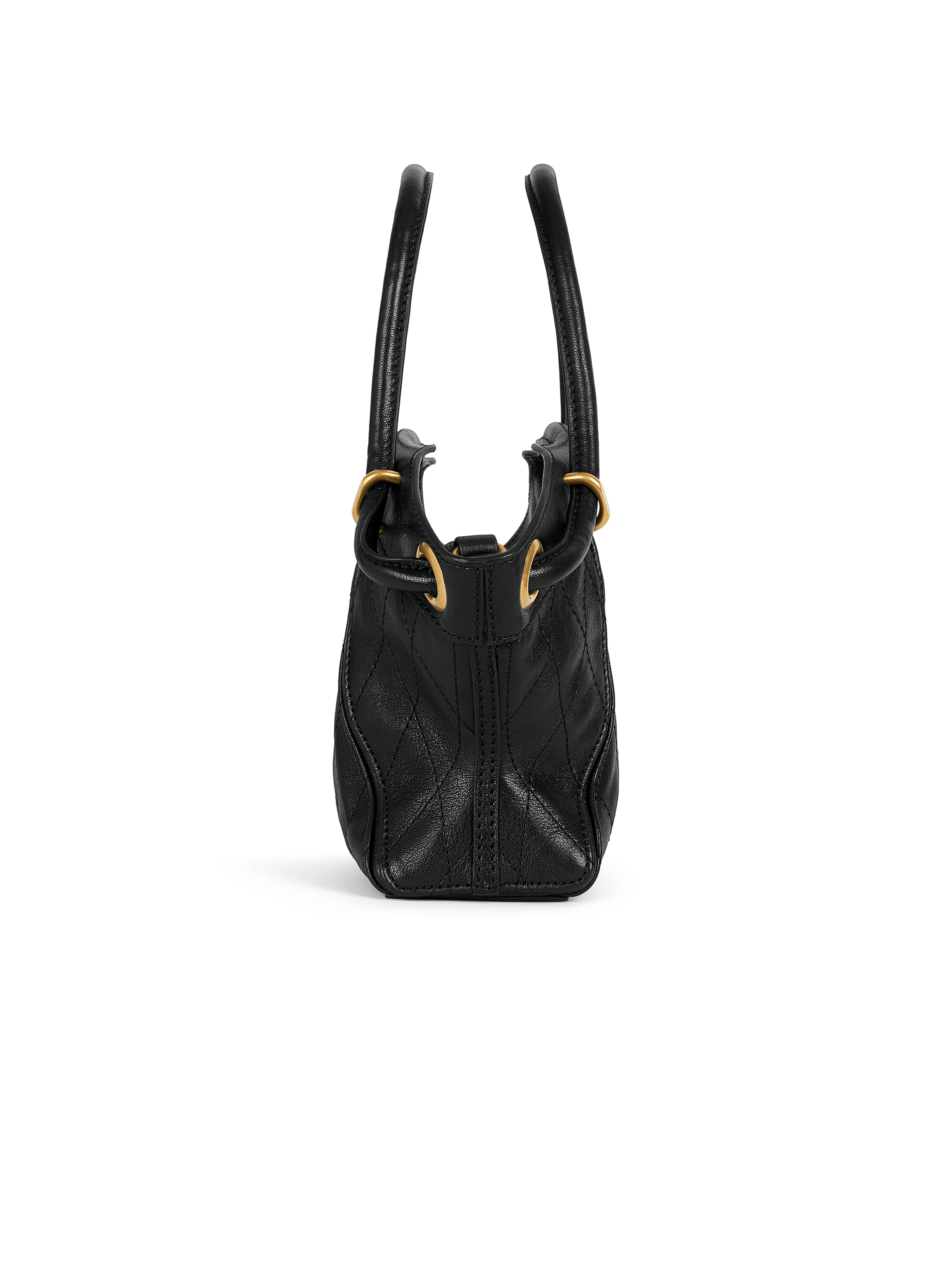 Small Tote in smooth topstitched leather