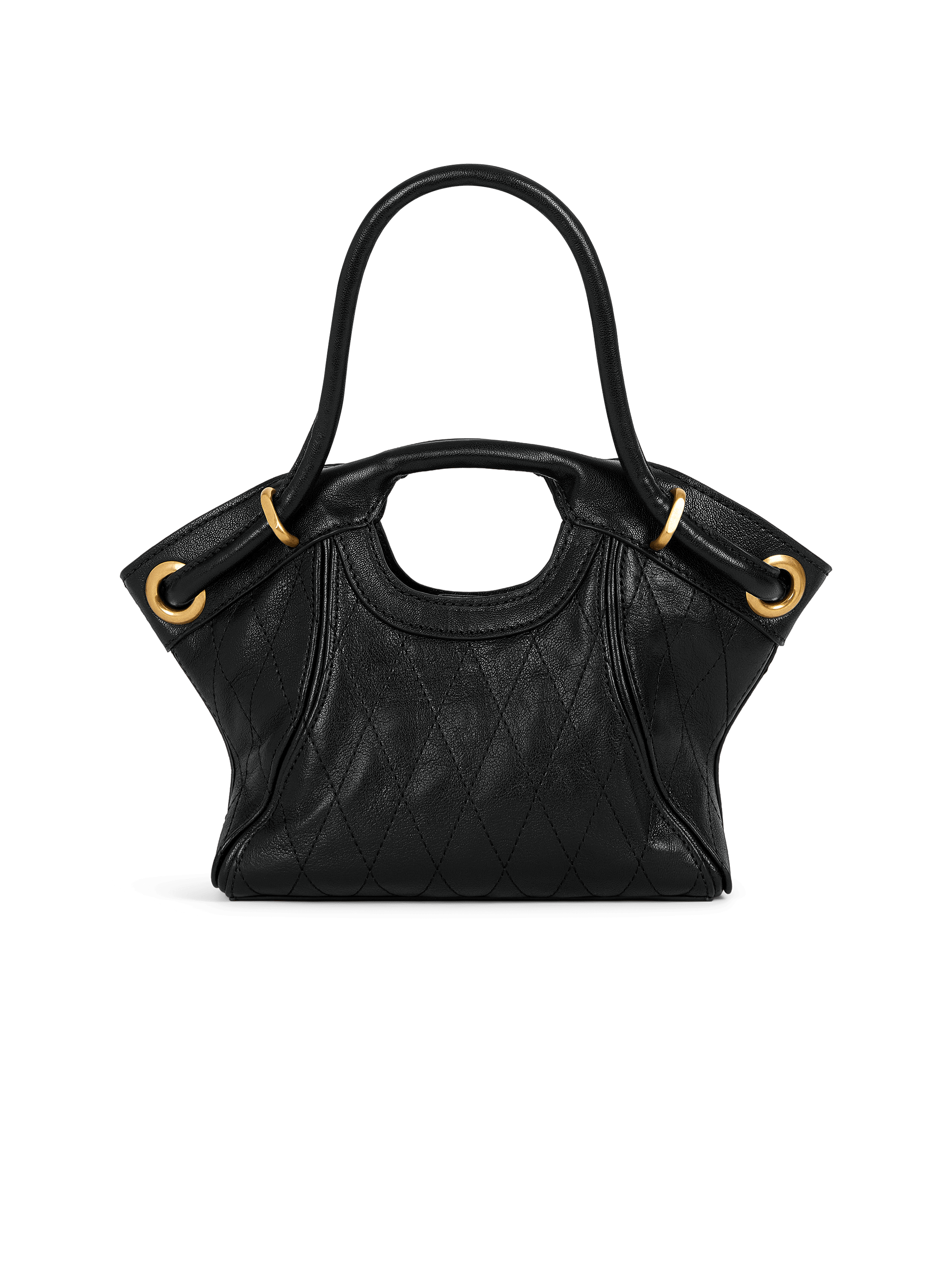 Small Tote in smooth topstitched leather