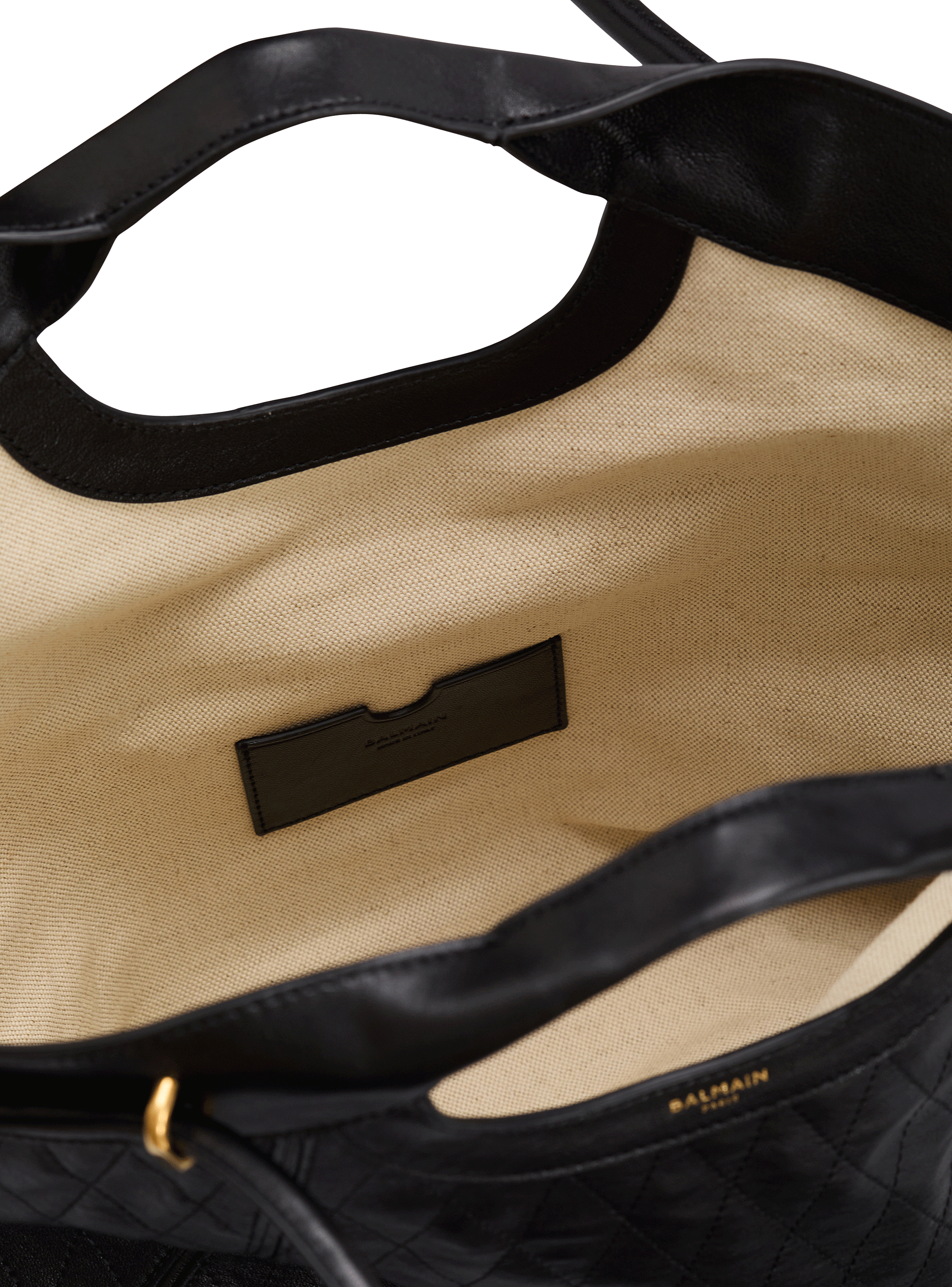 Borsa shopper Tote grande in pelle con impunture