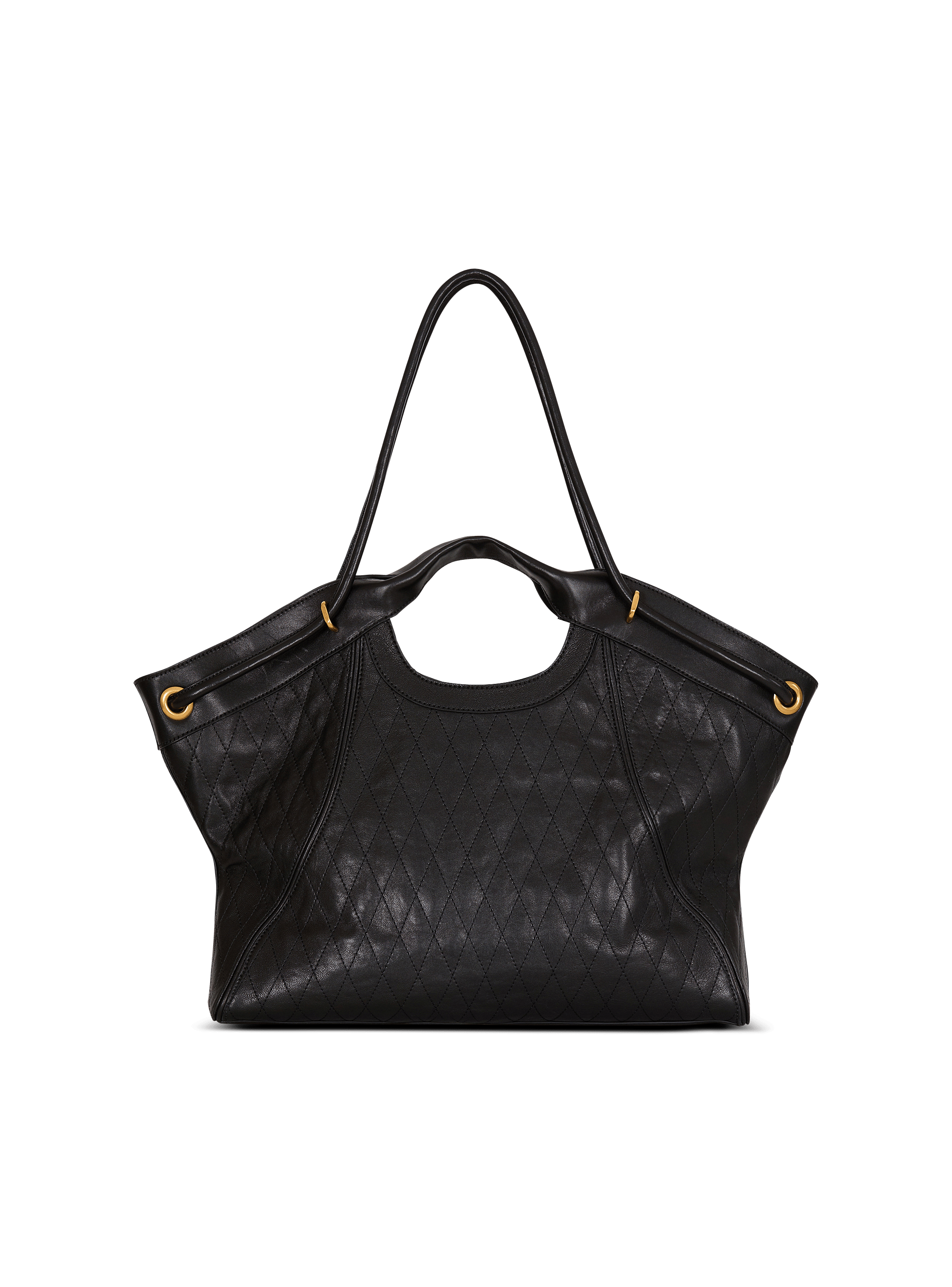 Borsa shopper Tote grande in pelle con impunture