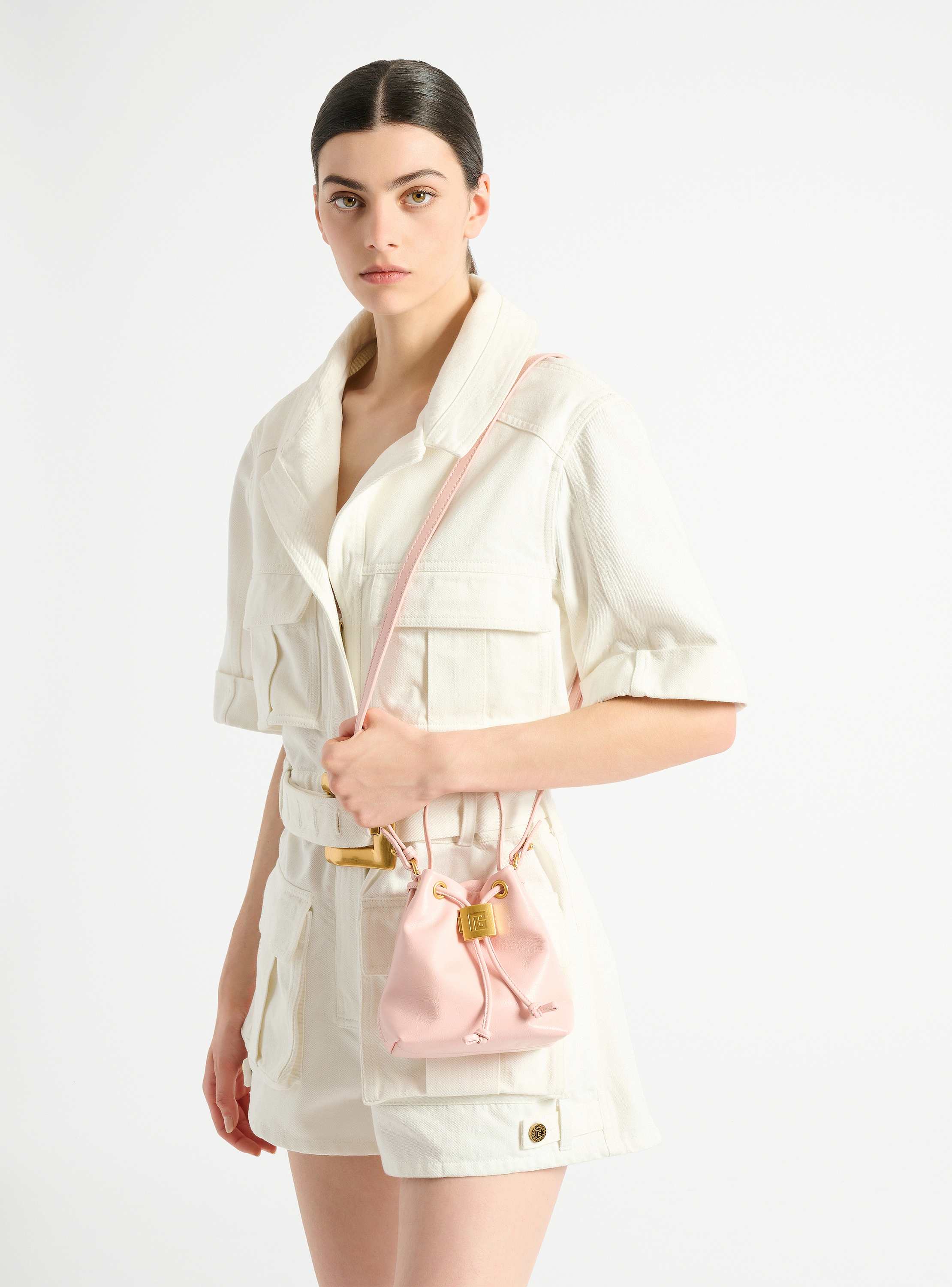 Pulse Bucket bag in smooth leather