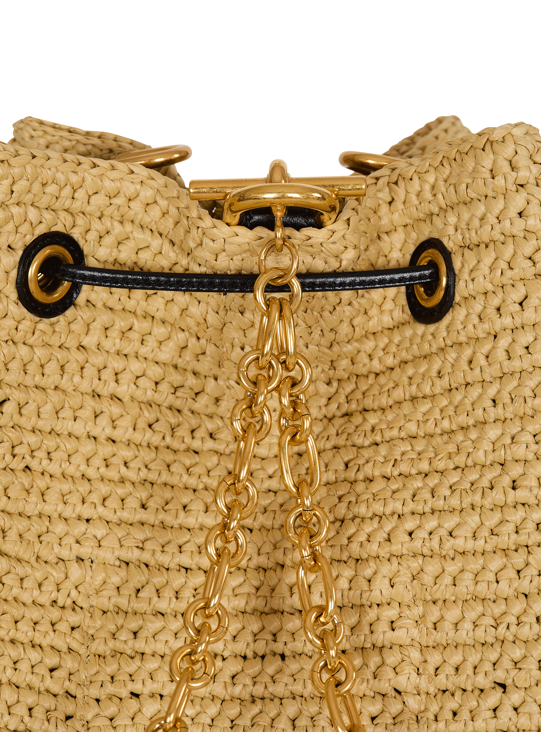 Pulse crochet and leather backpack 