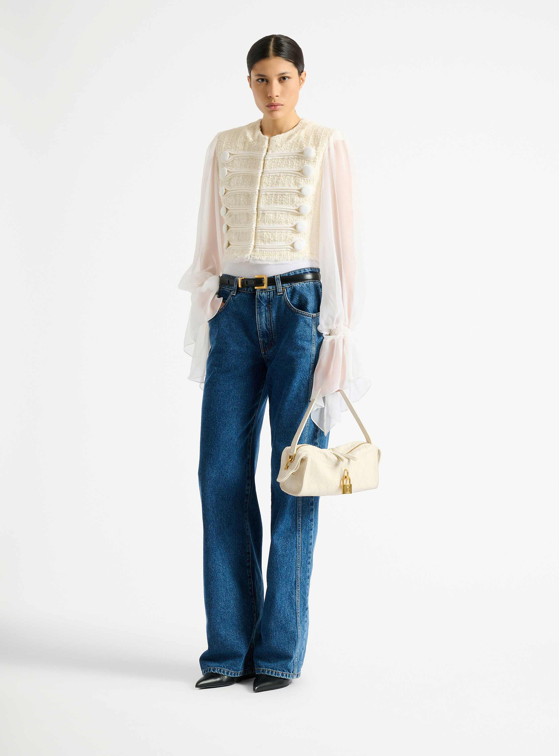 Bolso Pulse Small de piel lisa con pespuntes