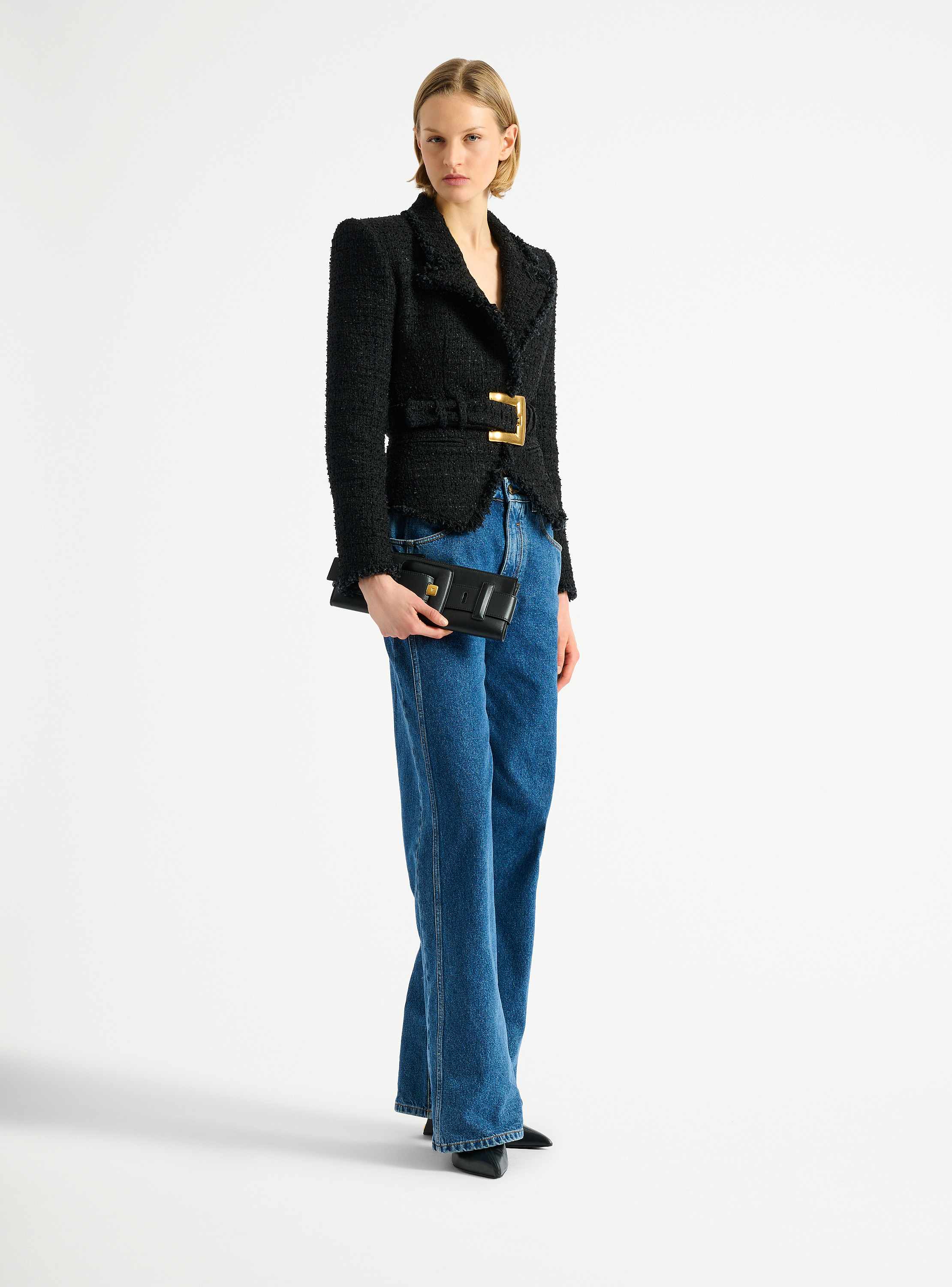 Anthem smooth leather clutch