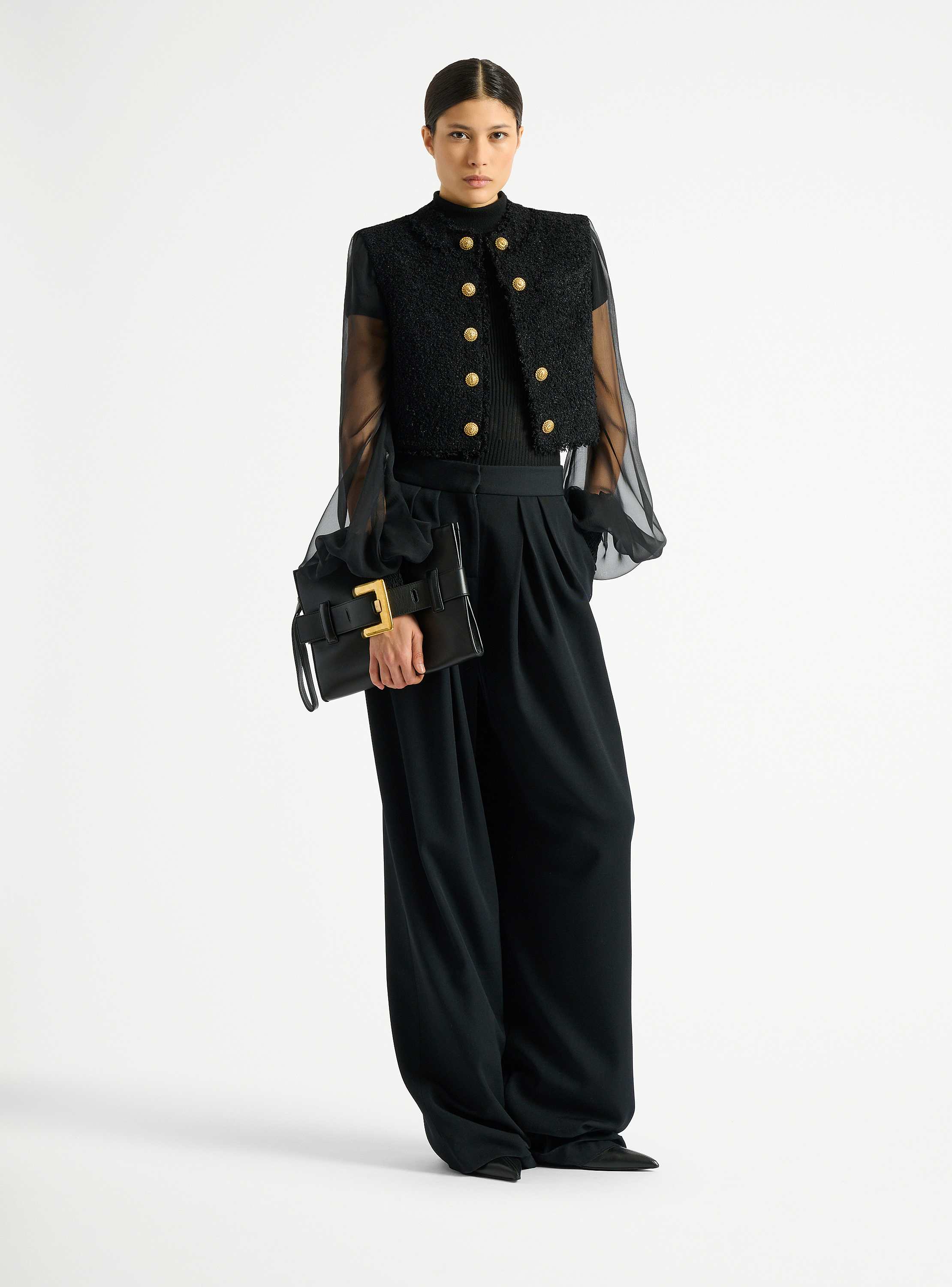 Anthem smooth leather clutch