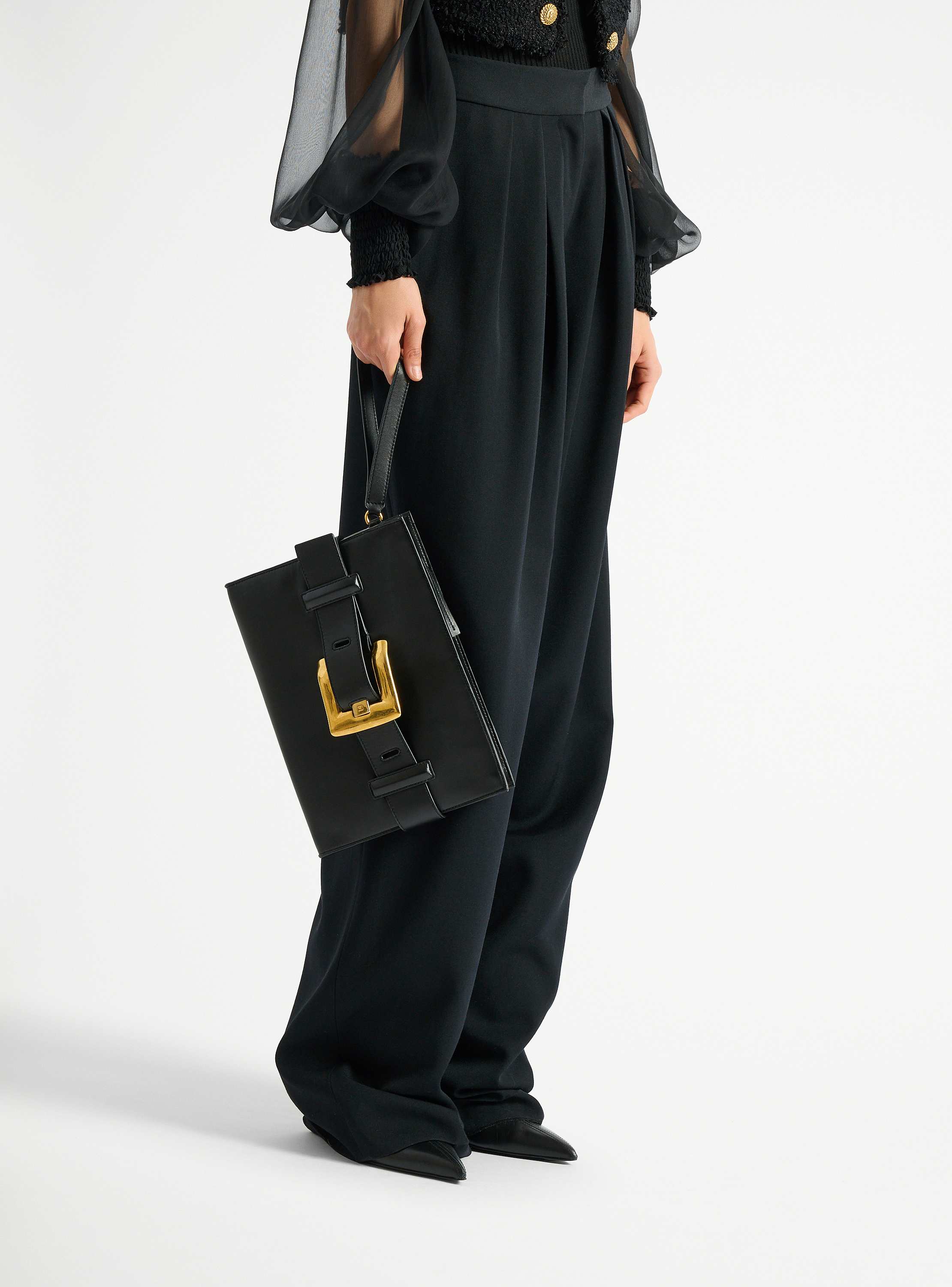 Anthem smooth leather clutch