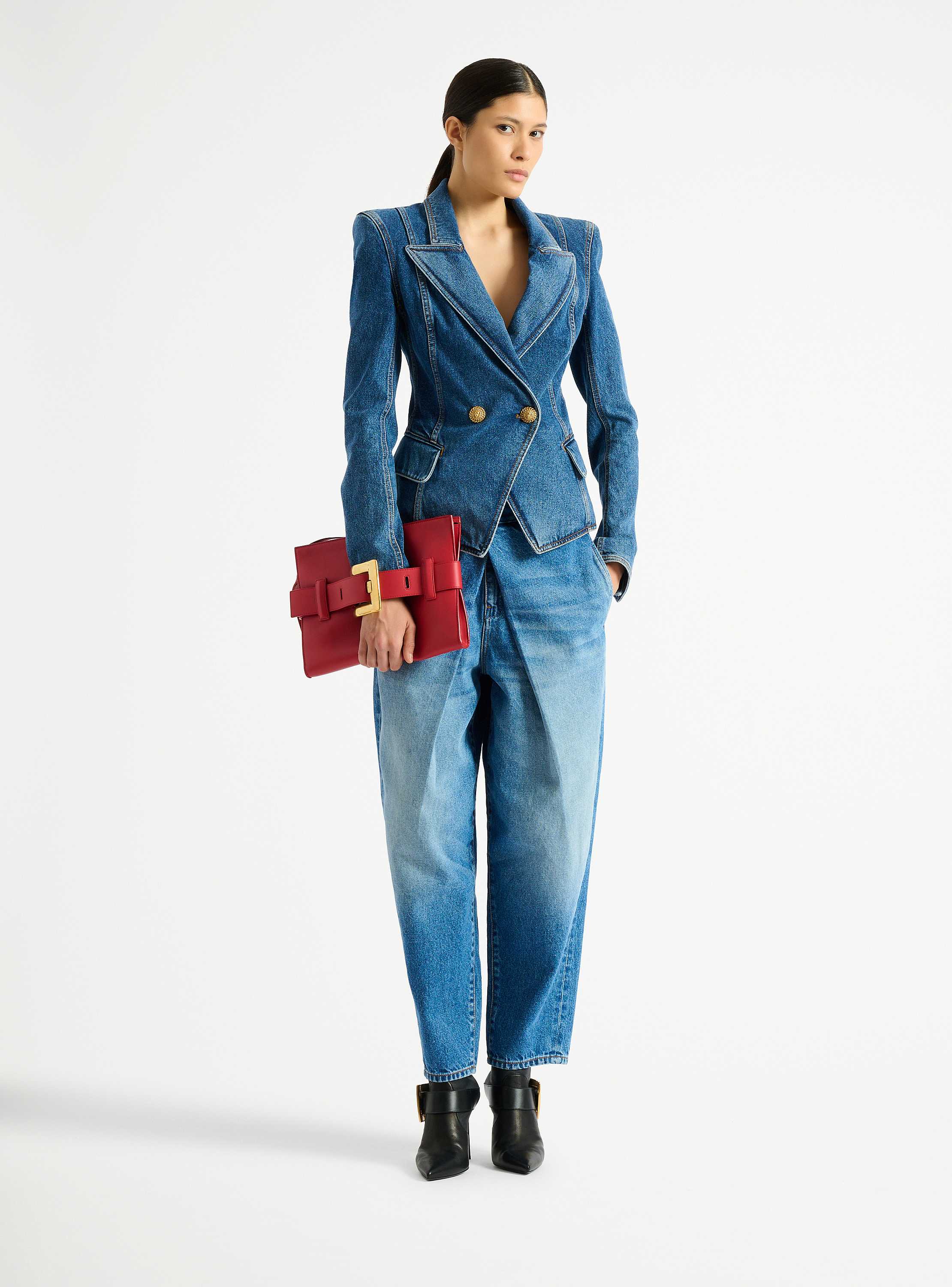 Anthem smooth leather clutch