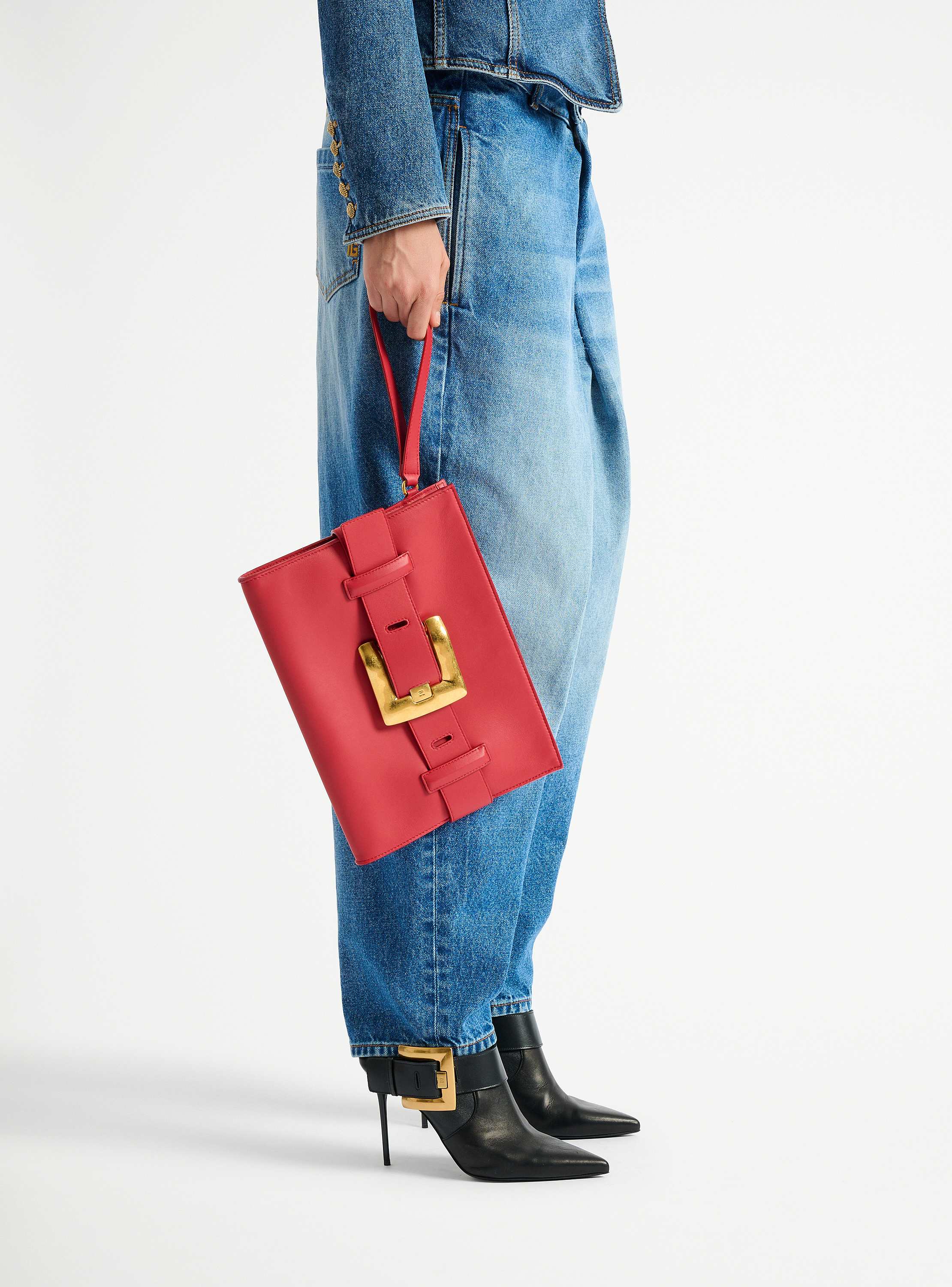 Anthem smooth leather clutch