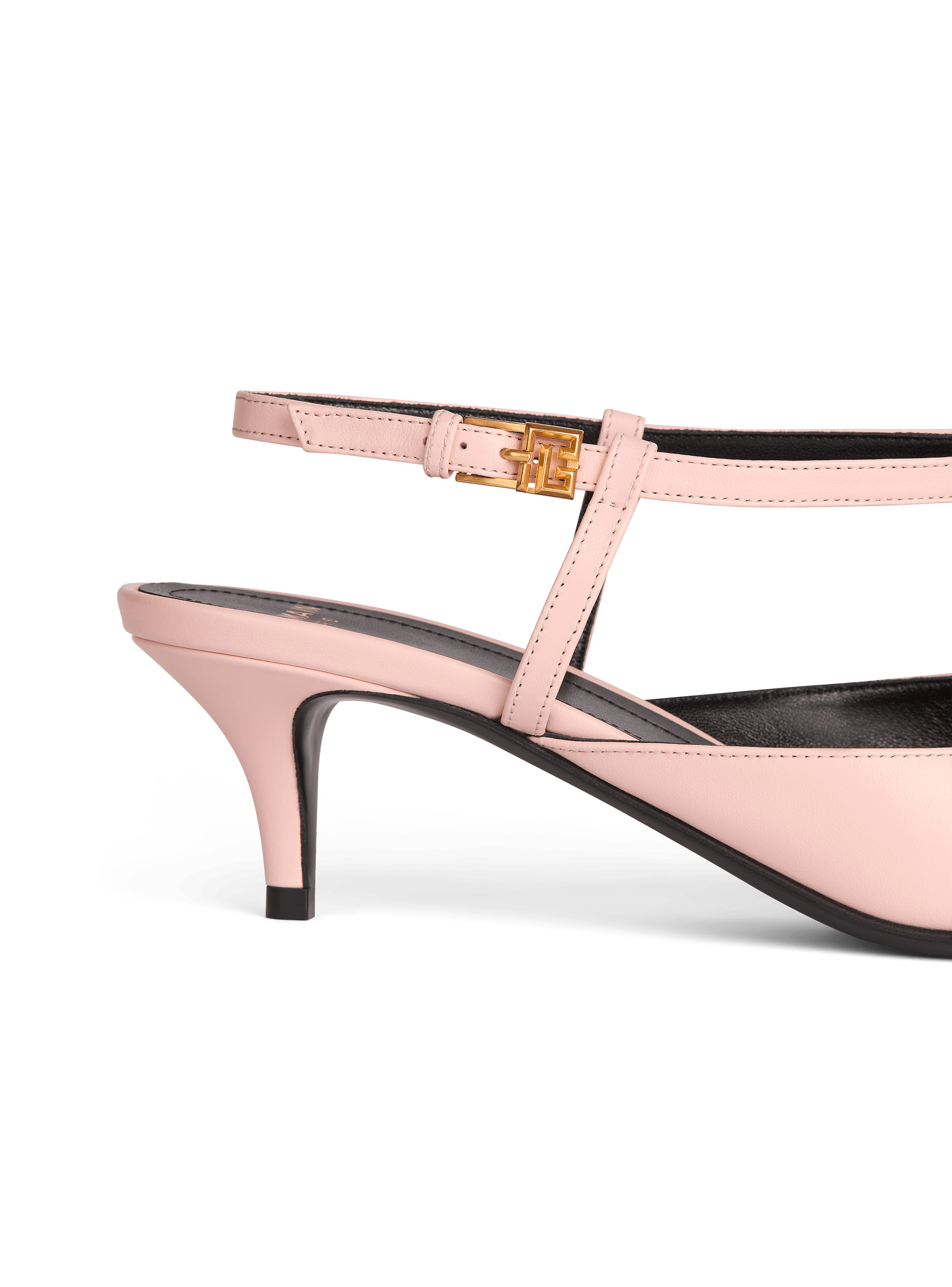 Slingback Sync con tacco in pelle e catena