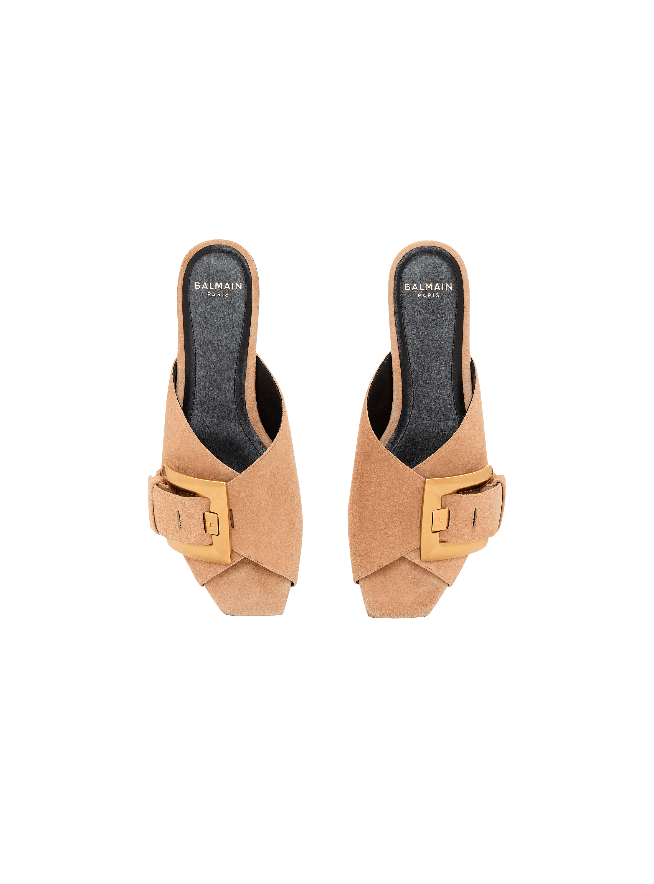 Flat suede leather Anthem mules