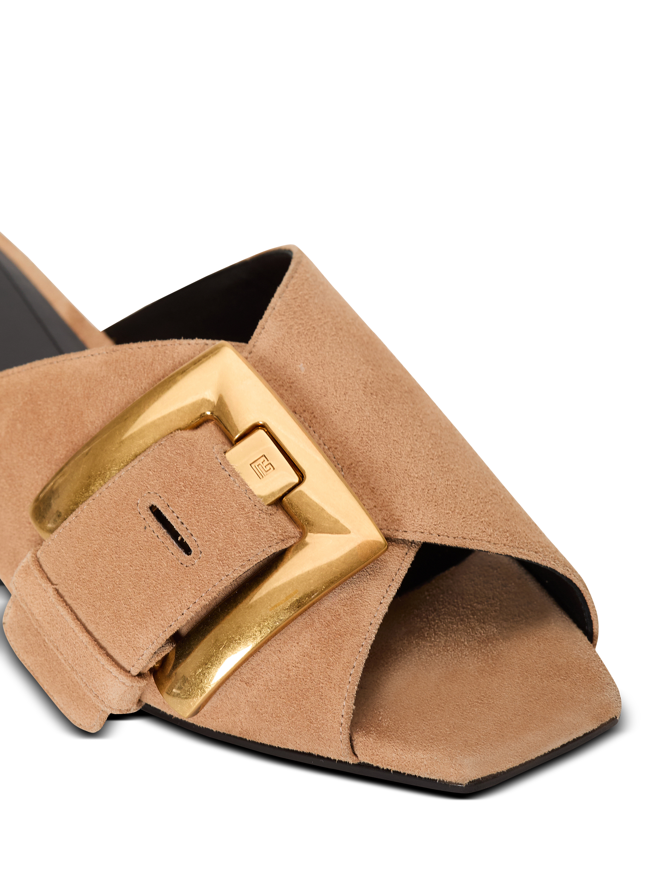 Flat suede leather Anthem mules