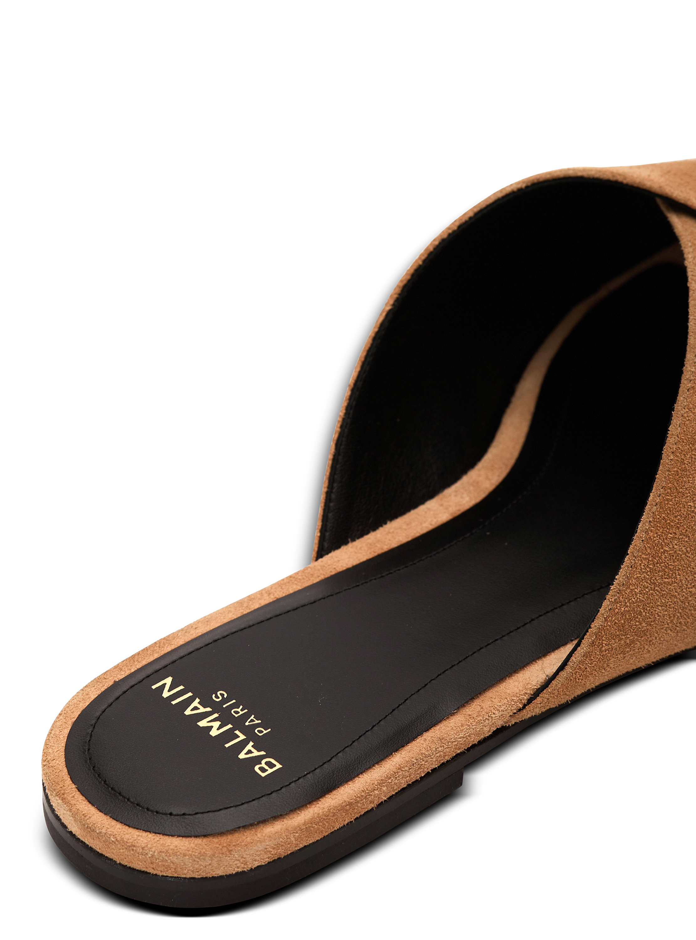 Flat suede leather Anthem mules