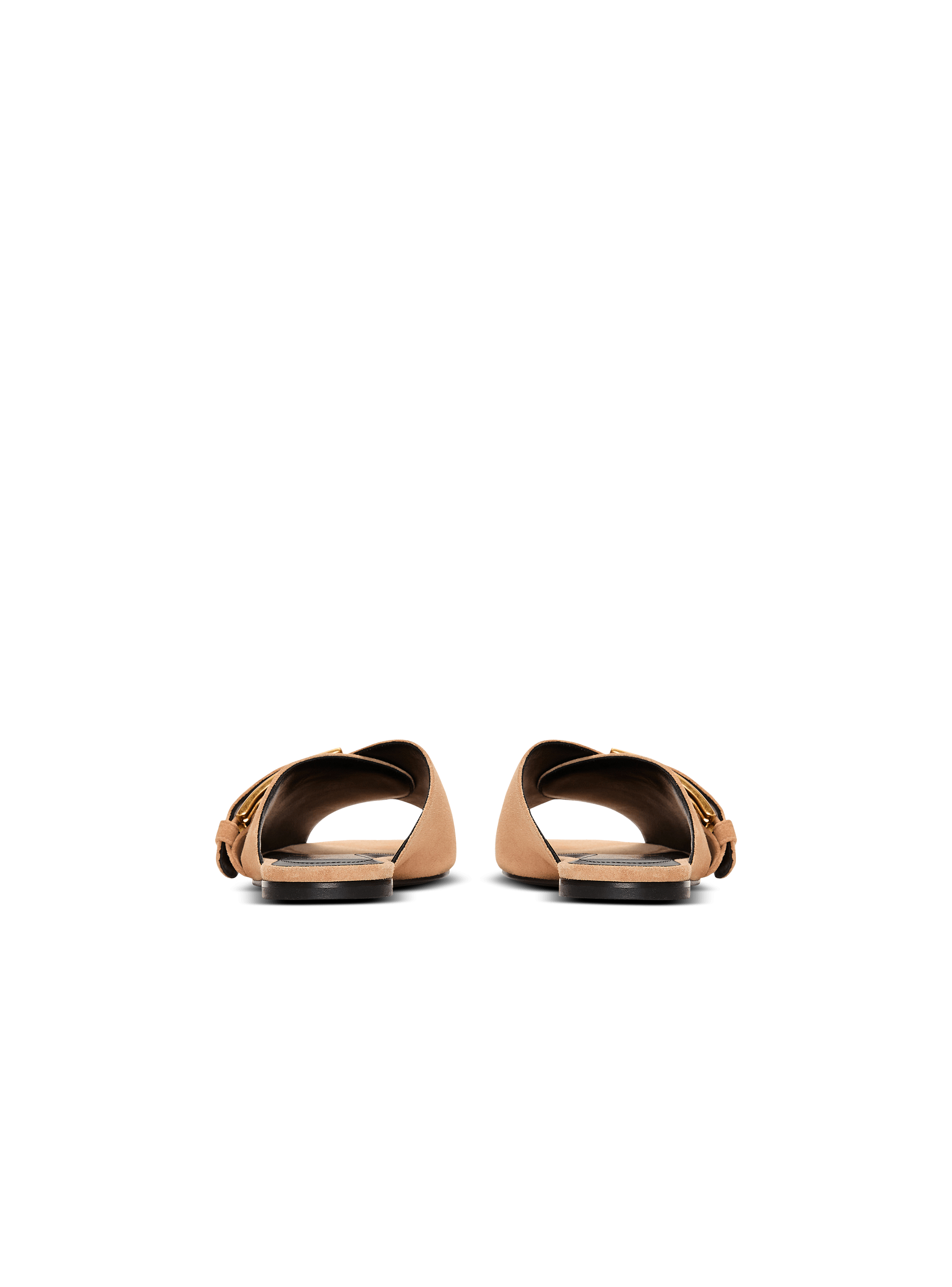 Flat suede leather Anthem mules