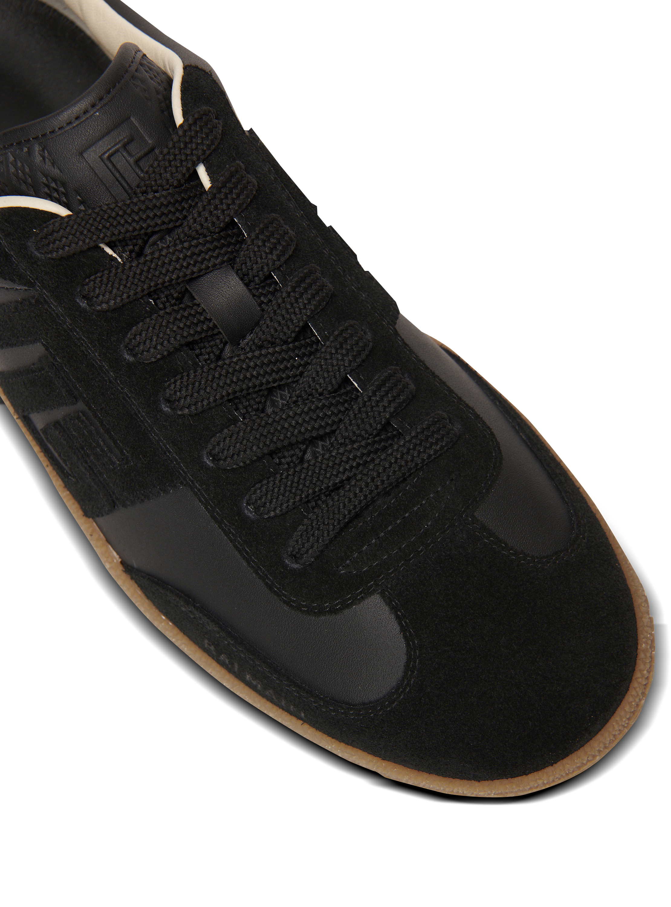 Sneakers Balmain Swan in pelle liscia e scamosciata