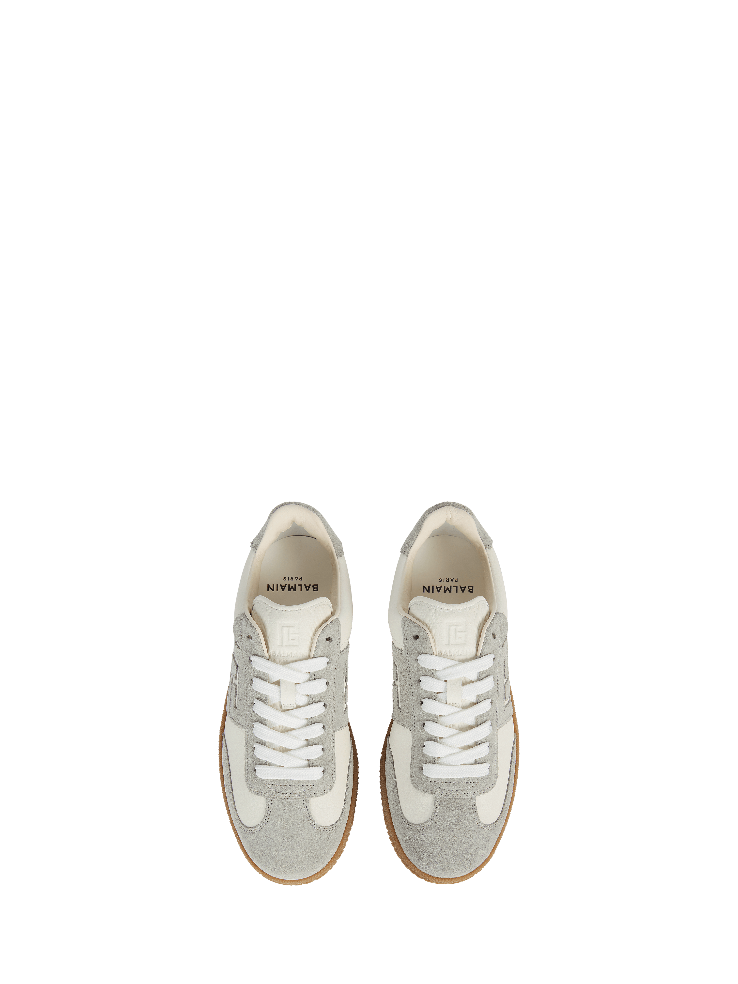Balmain Swan trainers in smooth leather and suede