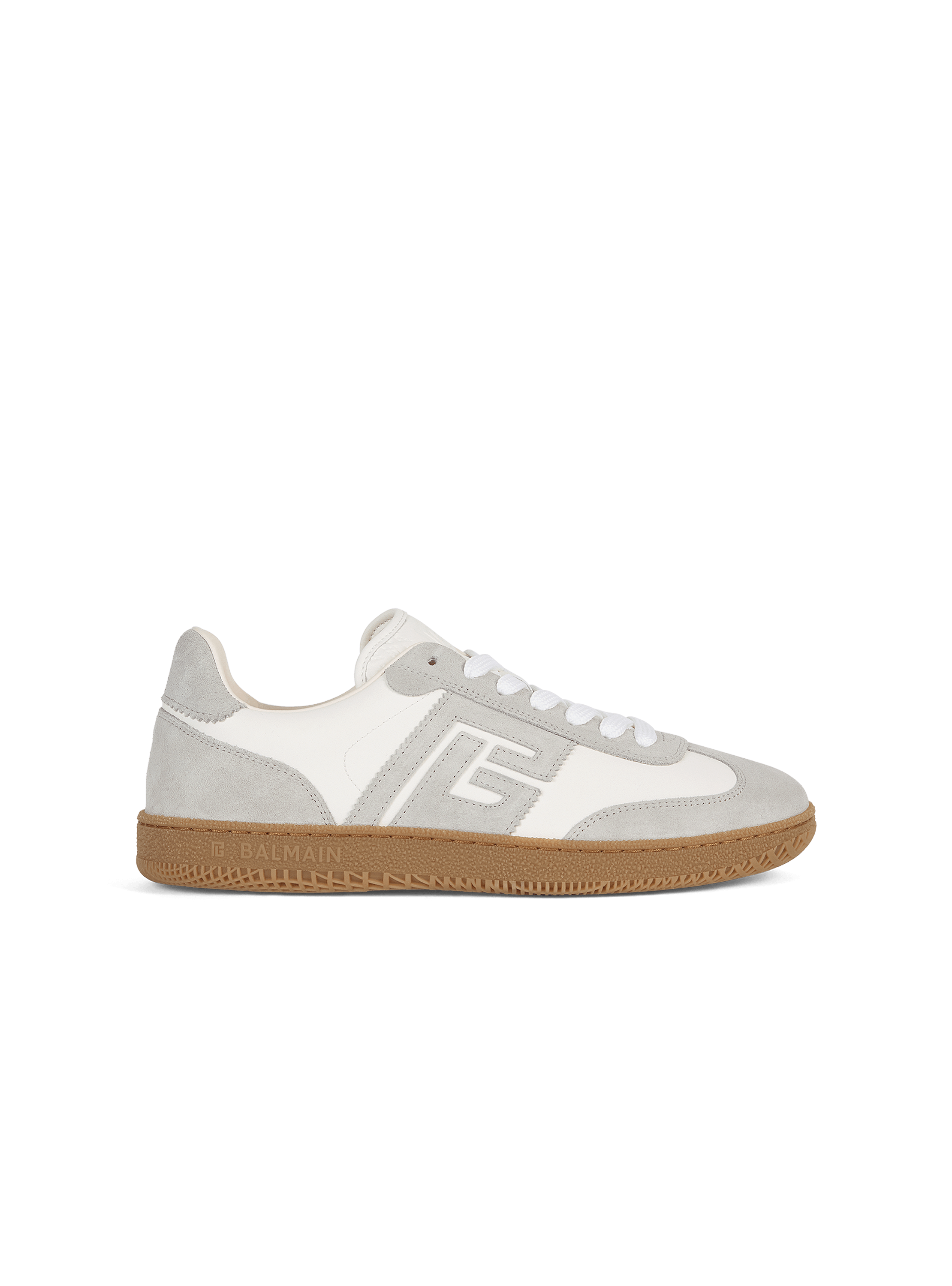 Balmain Swan trainers in smooth leather and suede