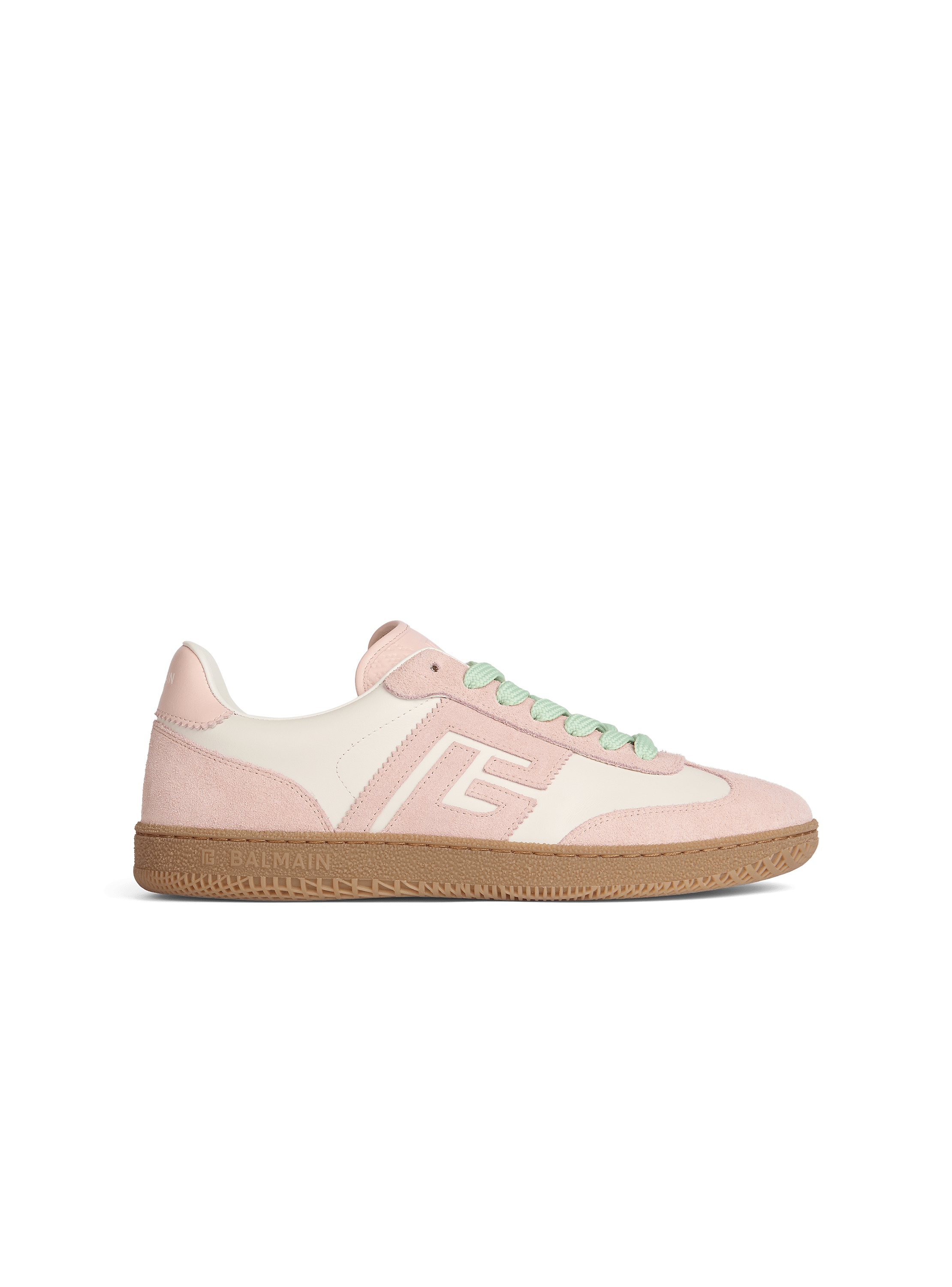 Balmain Swan trainers in smooth leather and suede