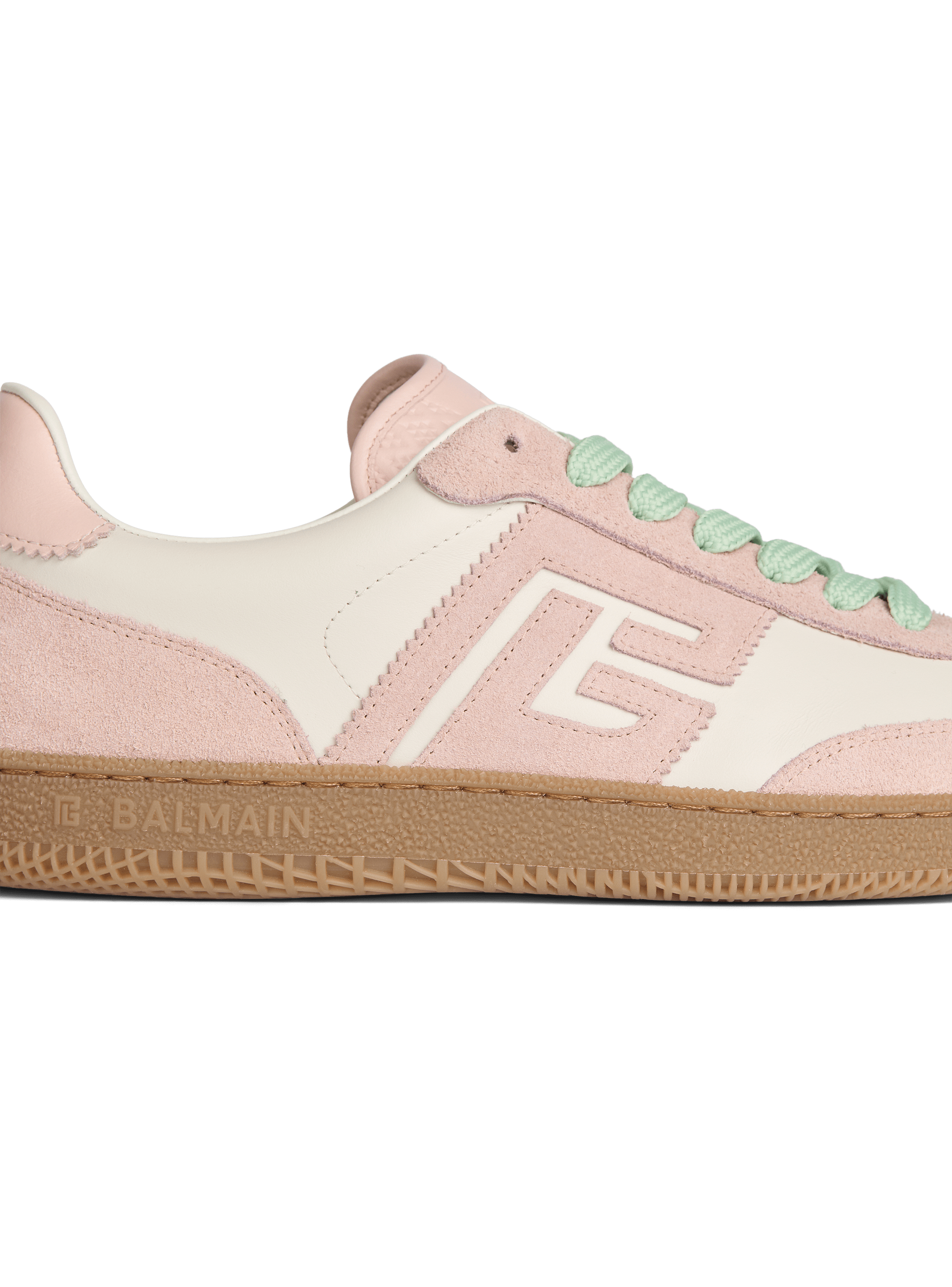 Balmain Swan trainers in smooth leather and suede