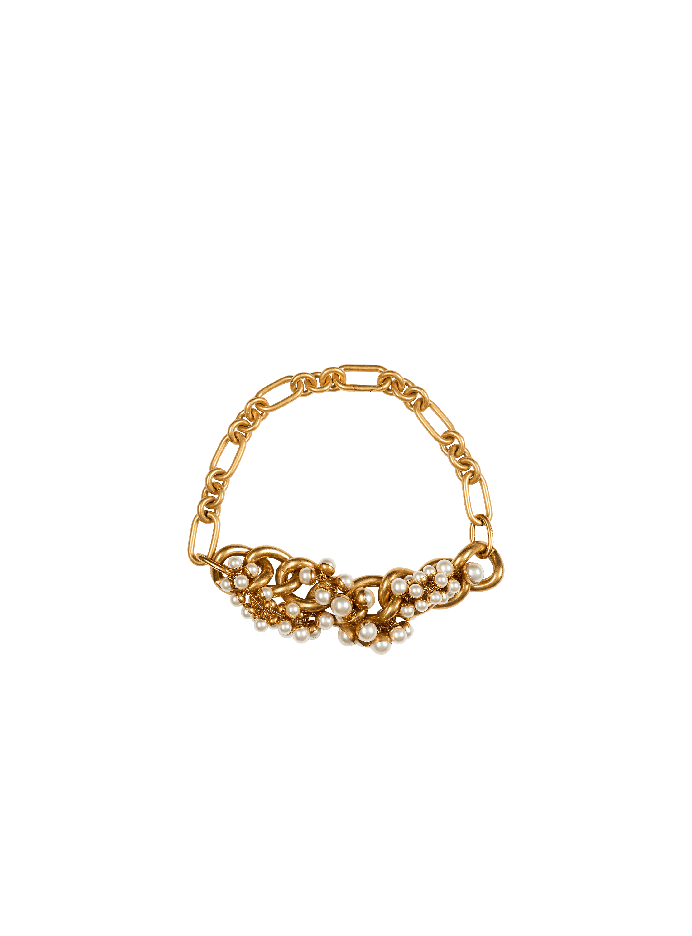 Collar Sync de lat&oacute;n y perlas