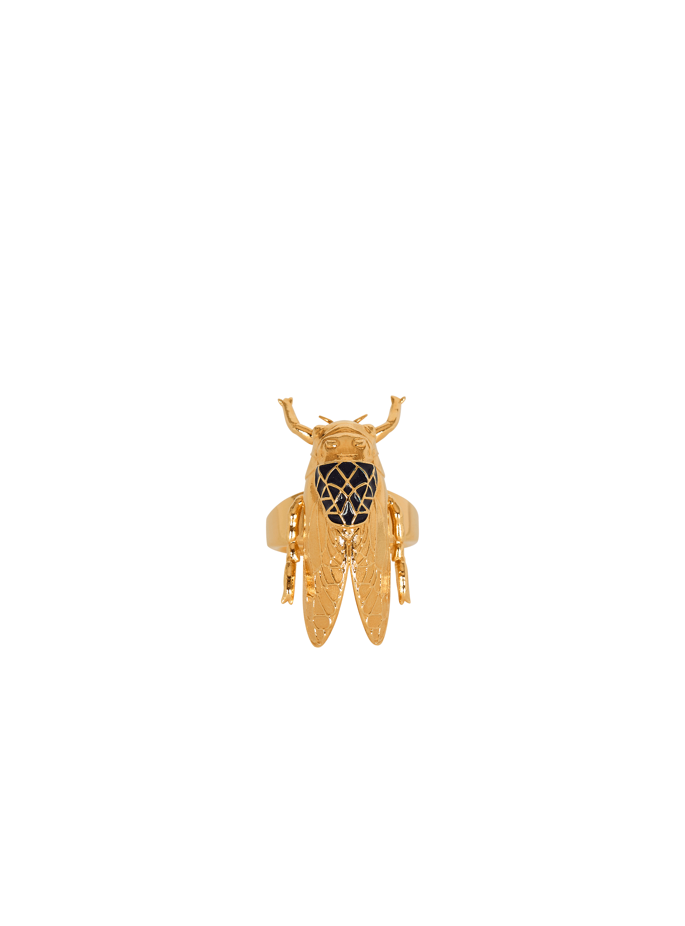 Insect Ring aus Messing und Emaille