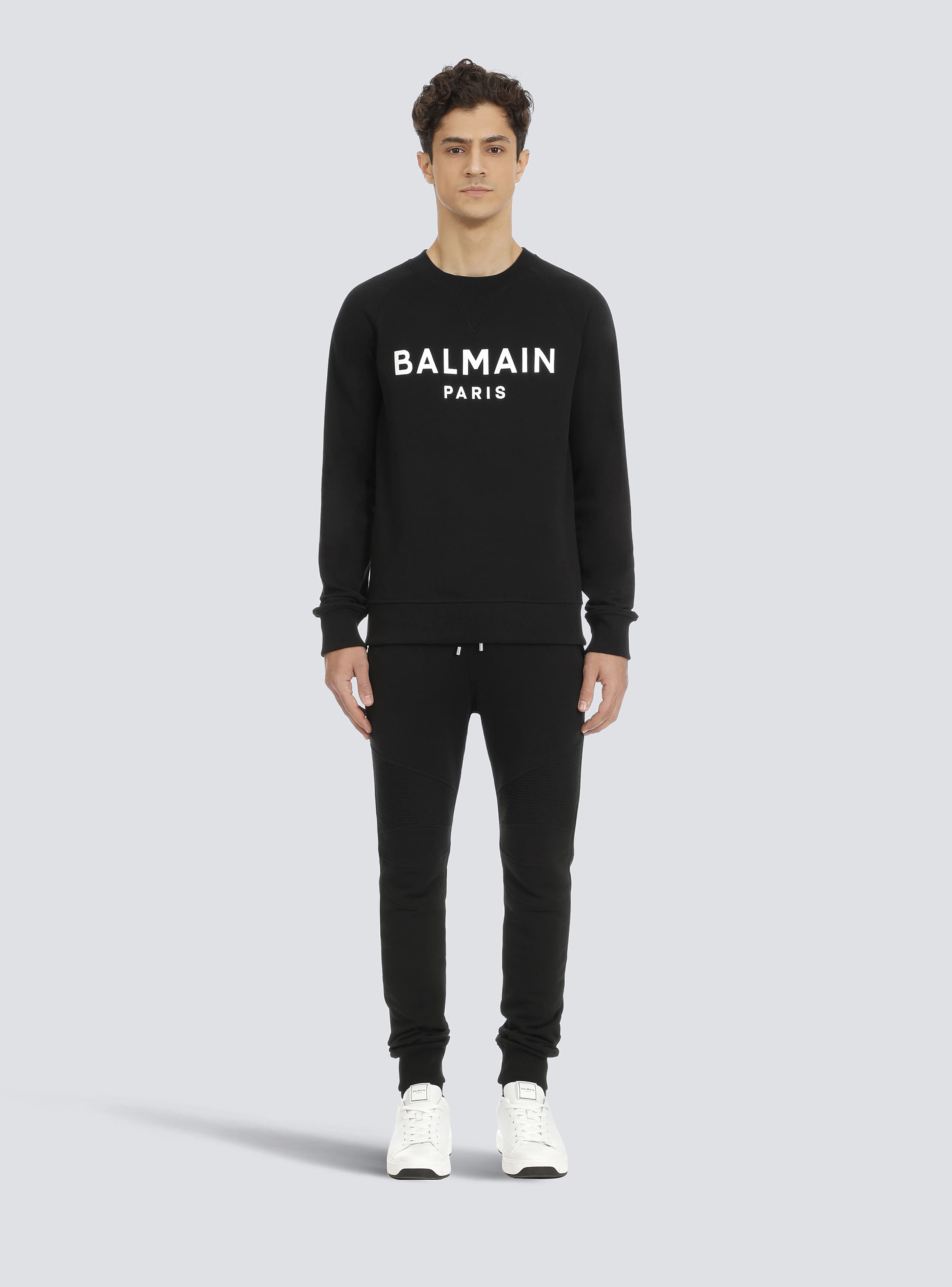 Metallic flocked Balmain sweatshirt gold - Men | BALMAIN