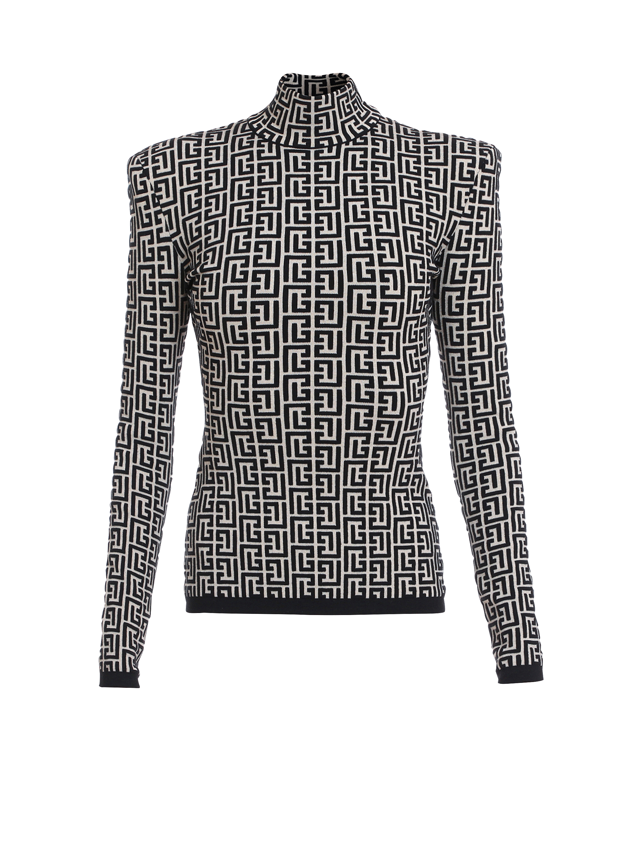 Pull en maille à monogramme Balmain