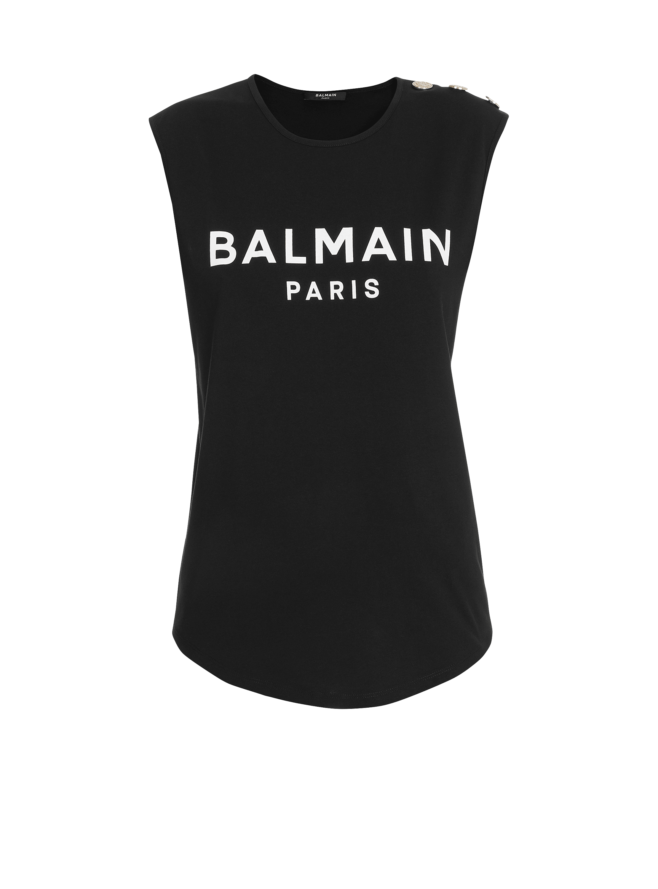 Eco-designed cotton T-shirt with Balmain logo print