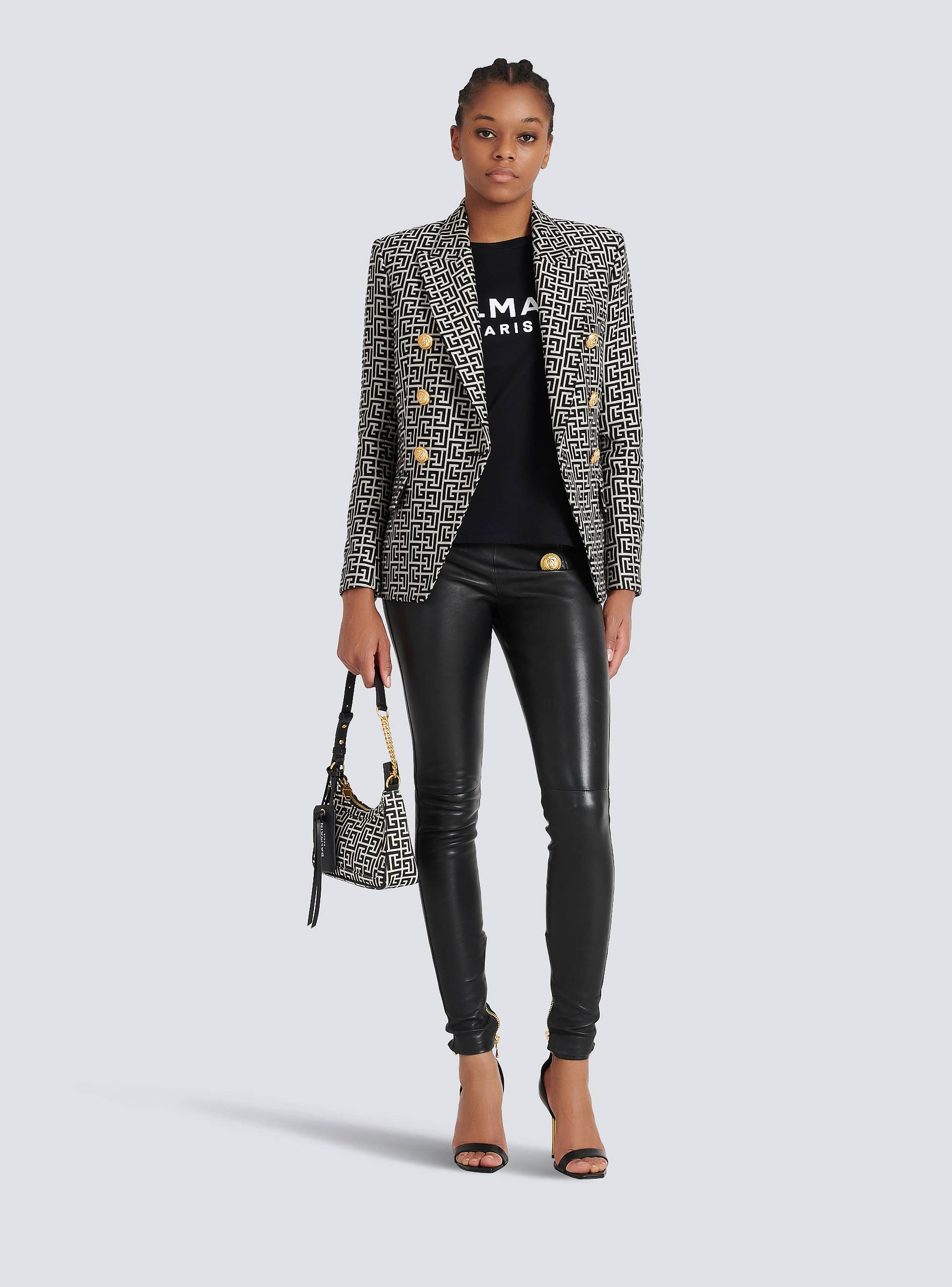 Eco-designed cotton T-shirt with Balmain logo print