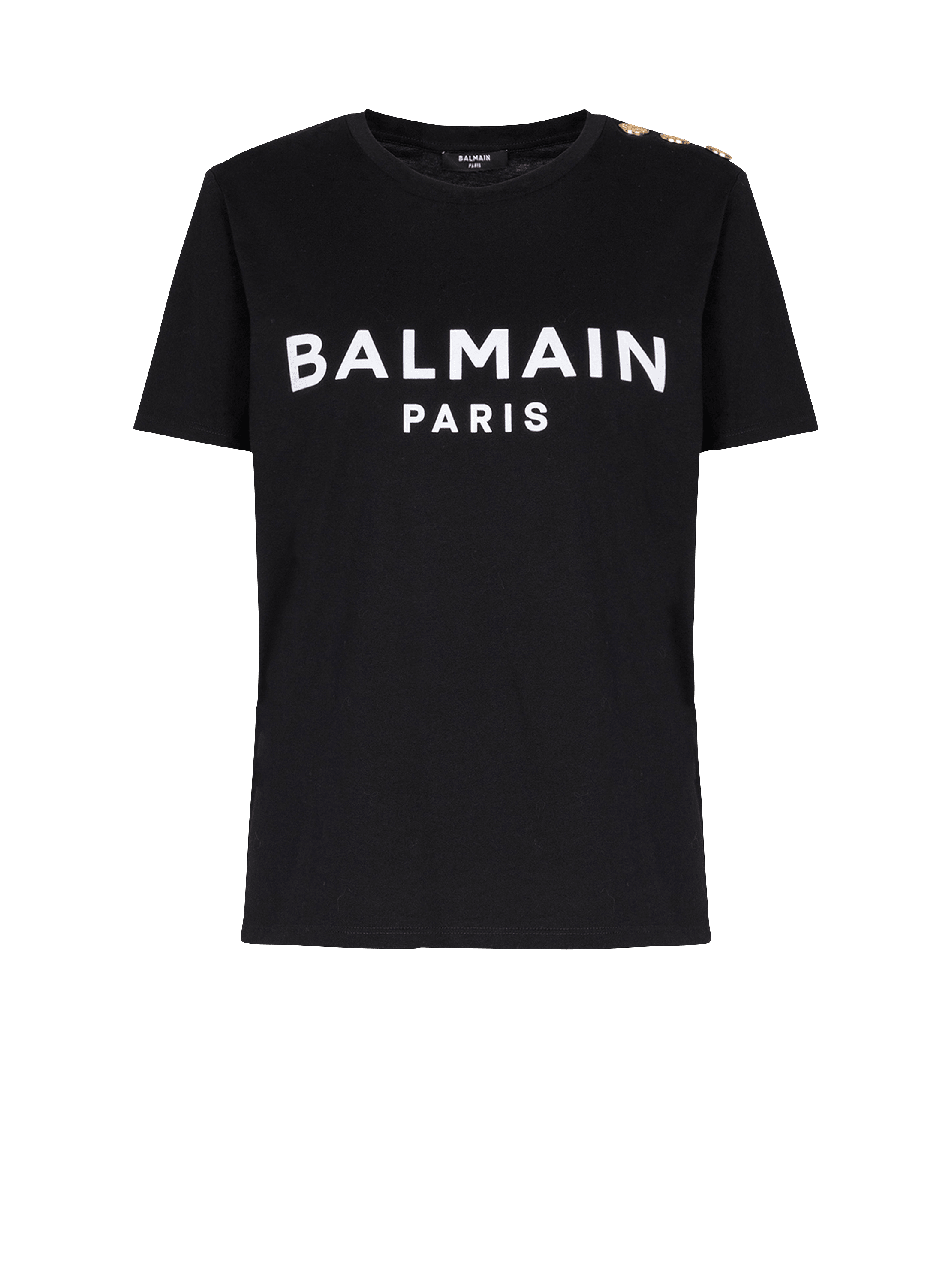 Eco-designed cotton T-shirt with Balmain logo print