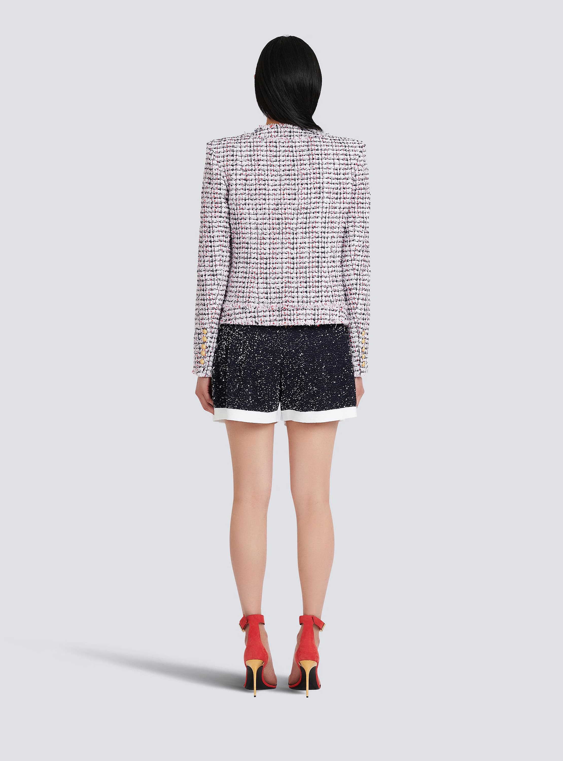 HIGH SUMMER CAPSULE - Tweed spencer jacket - Women | BALMAIN