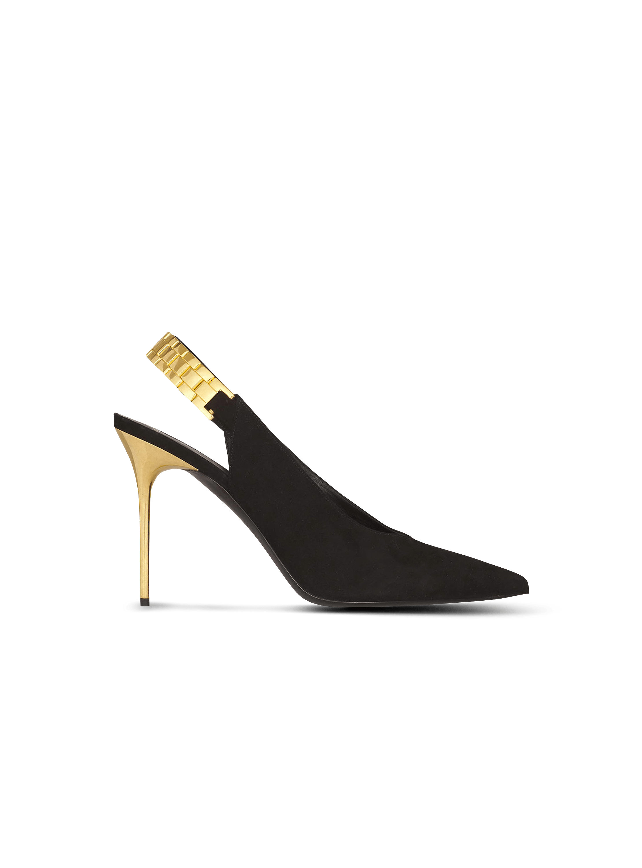 Suede slingback Ruby stilettos