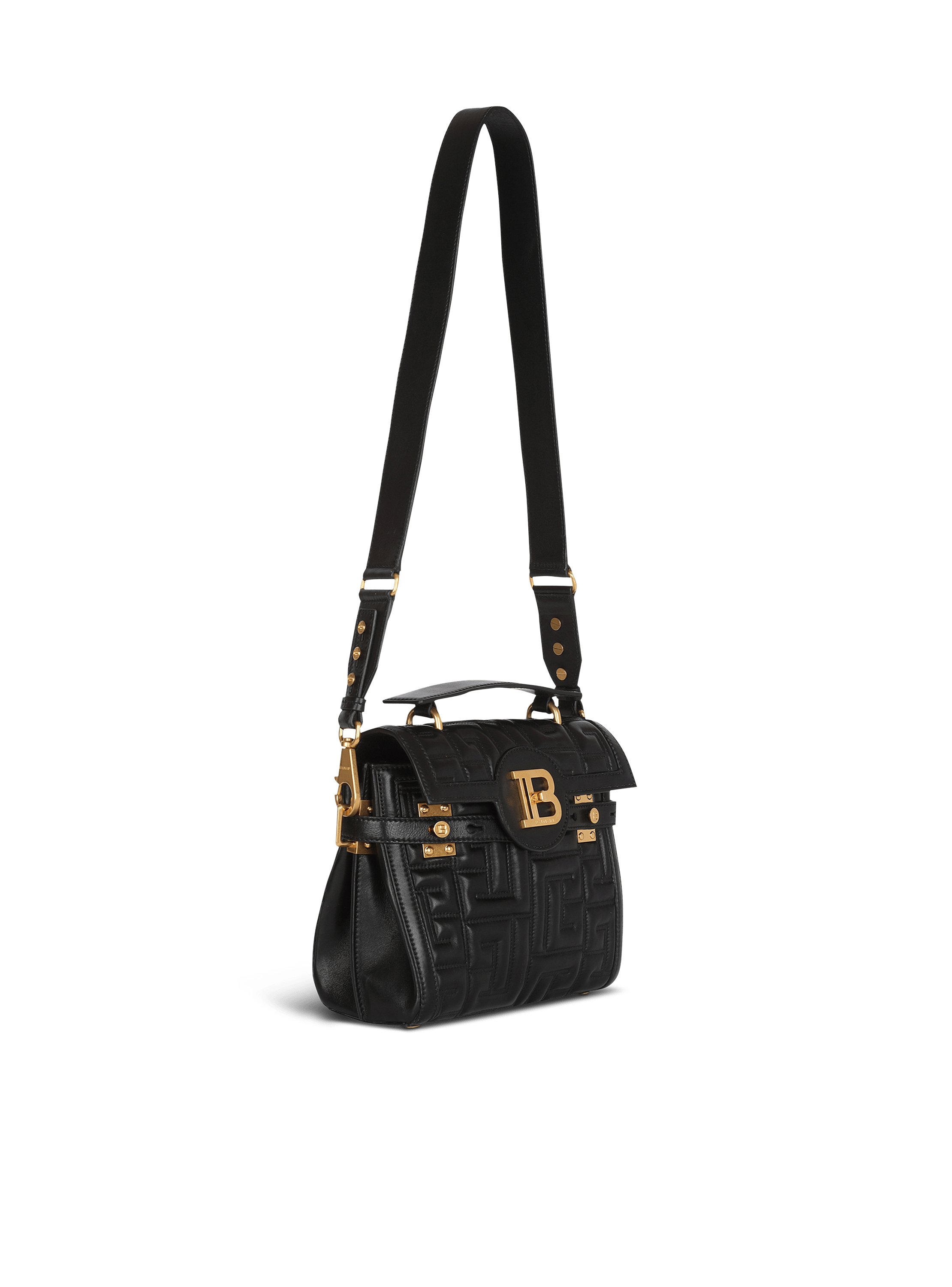 B-Buzz 23 quilted leather bag black - Women | BALMAIN