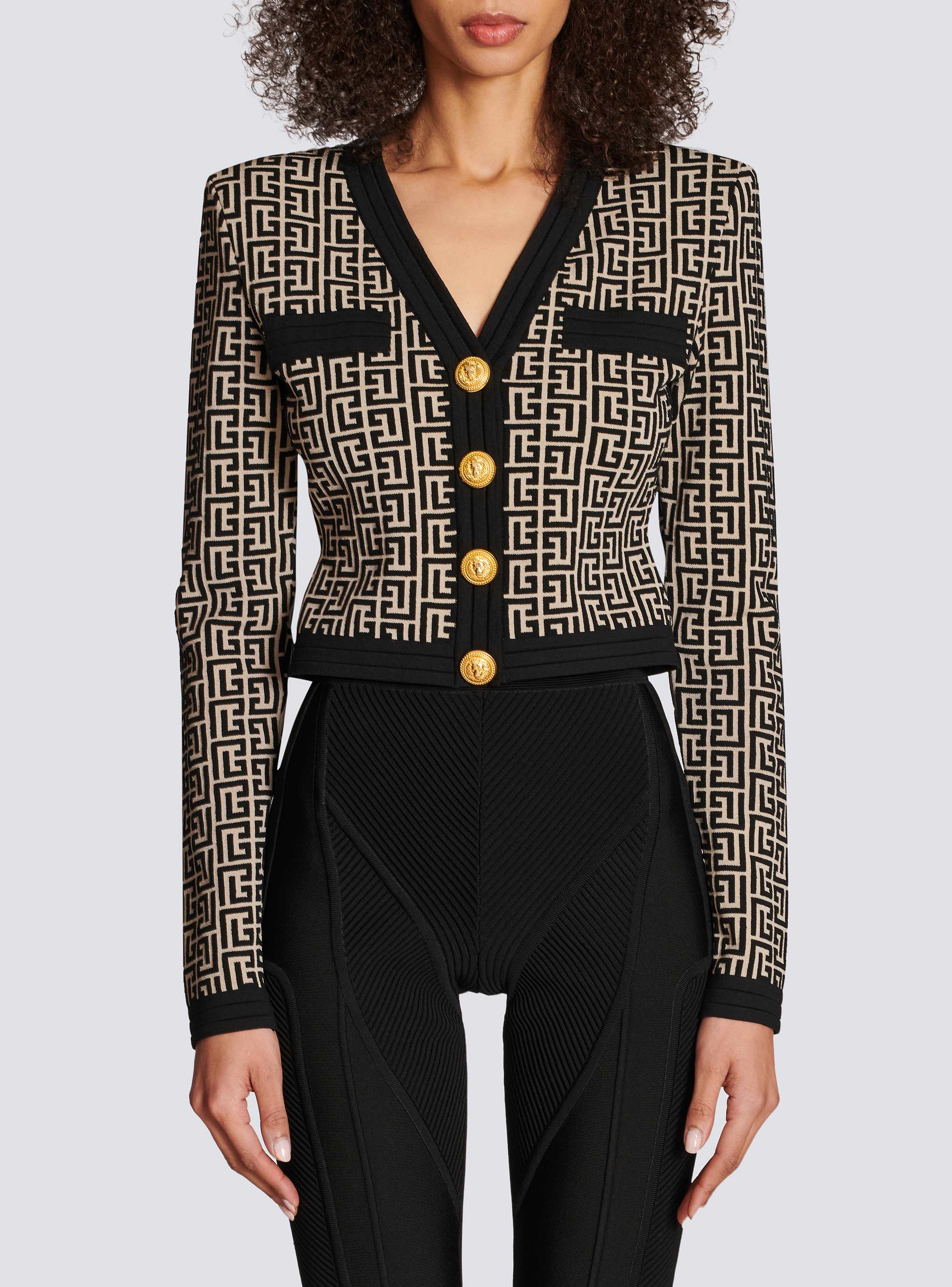 夏セール開催中 MAX80%OFF！ knit Monogram cardigan BALMAIN | Women - beige スカート