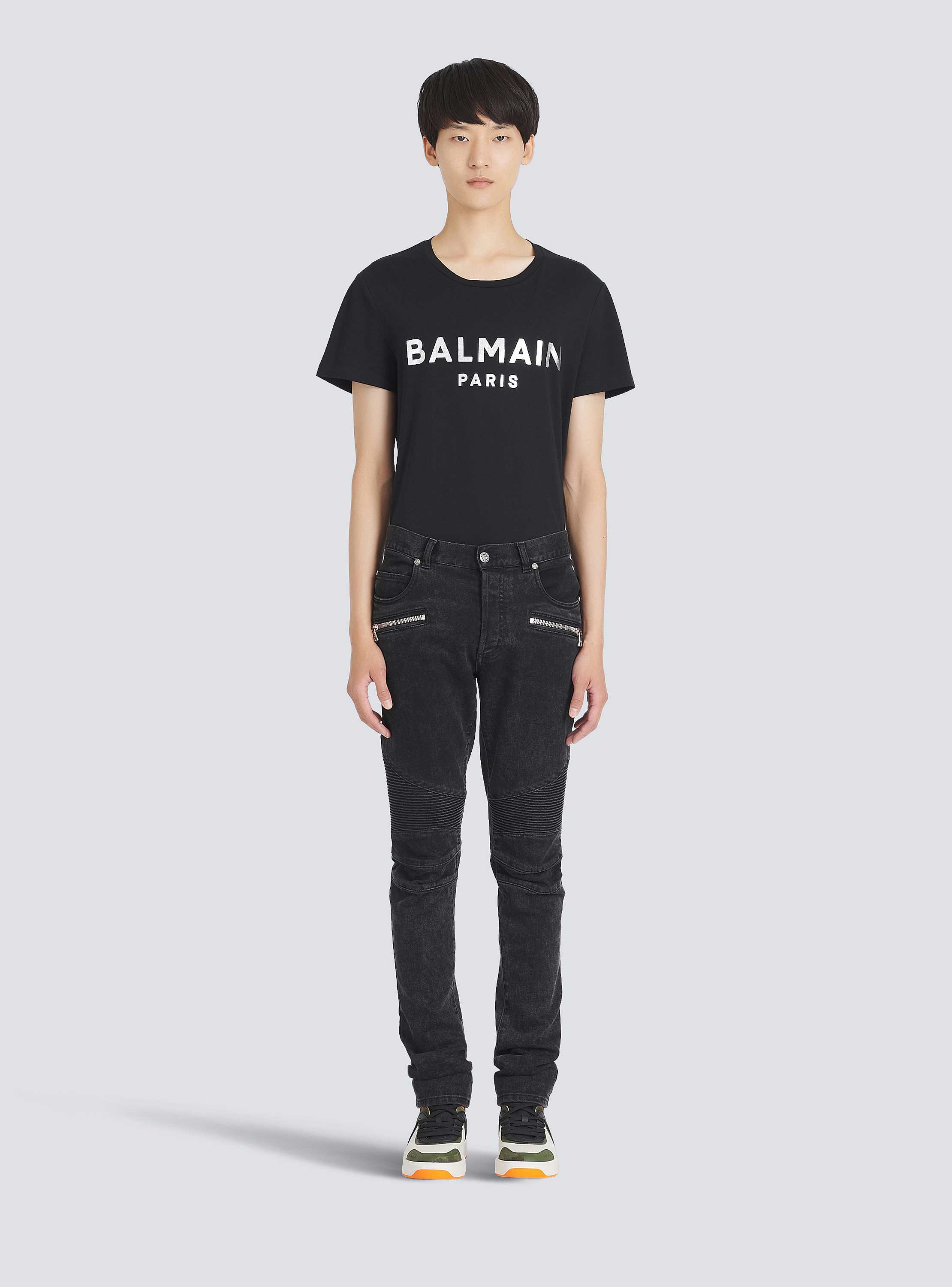 Slim cut cotton jeans black - Men | BALMAIN