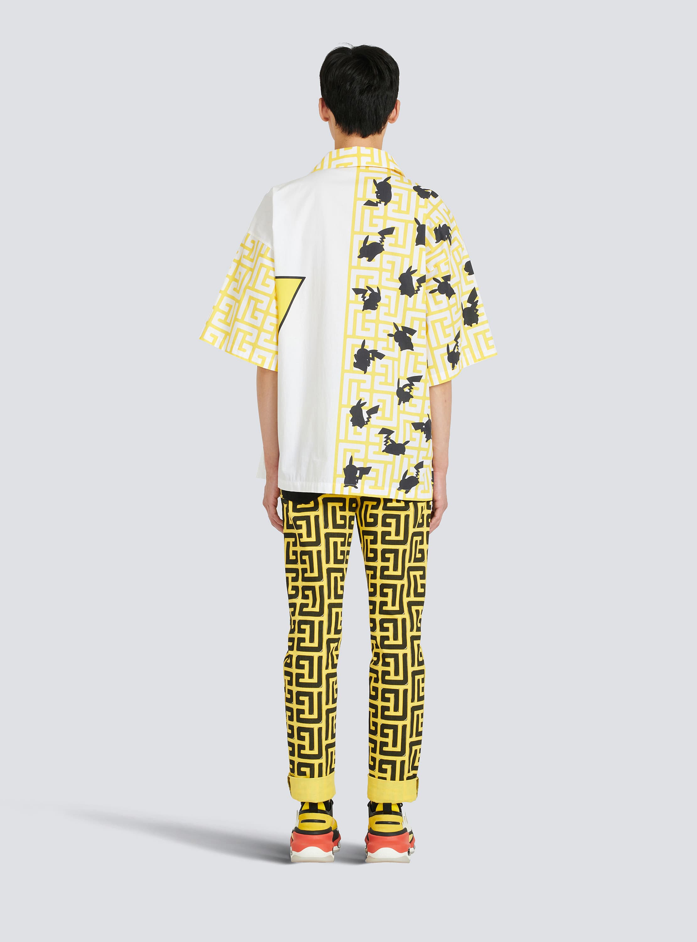Unisex - Oversized Pokémon print shirt yellow yellow - Men