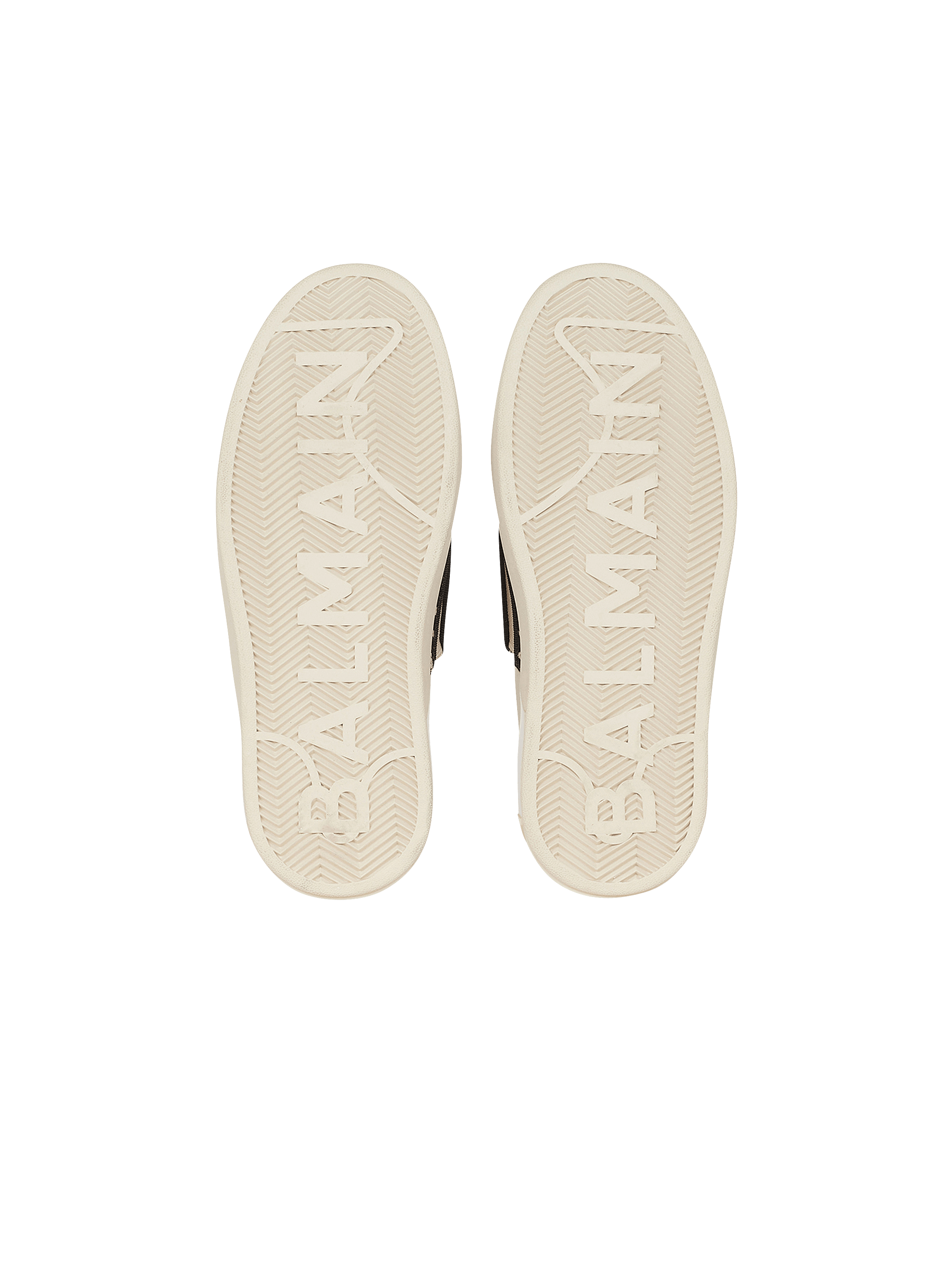 Monogram jacquard B-Court sneakers white - Men | BALMAIN